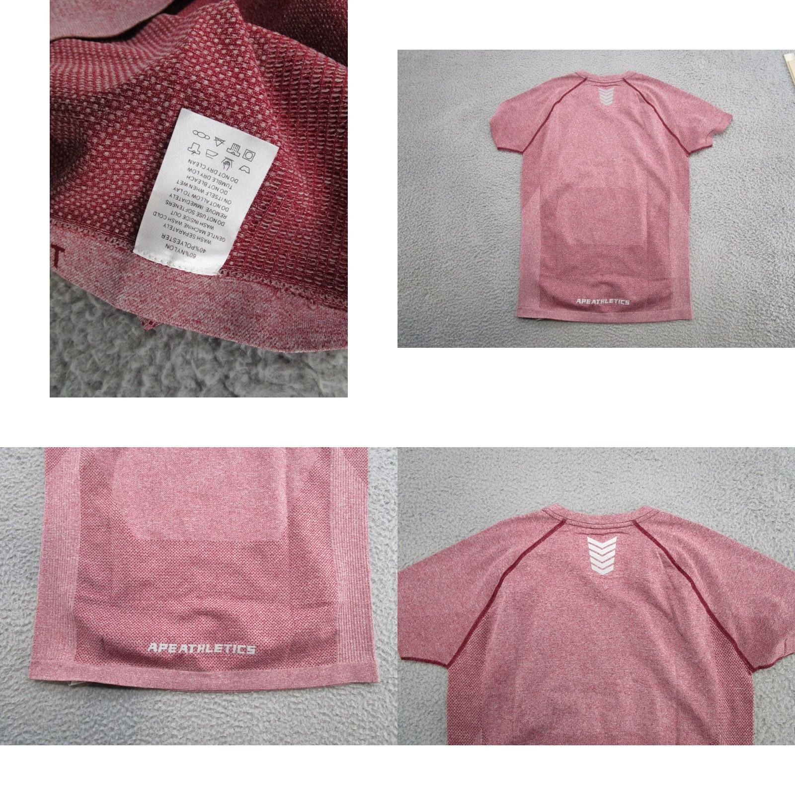 Vintage Ape Athletics Mens Red Workout Weight Stretch Flowfit Performance Shirt SZ S NEW Size US S / EU 44-46 / 1 - 8 Thumbnail