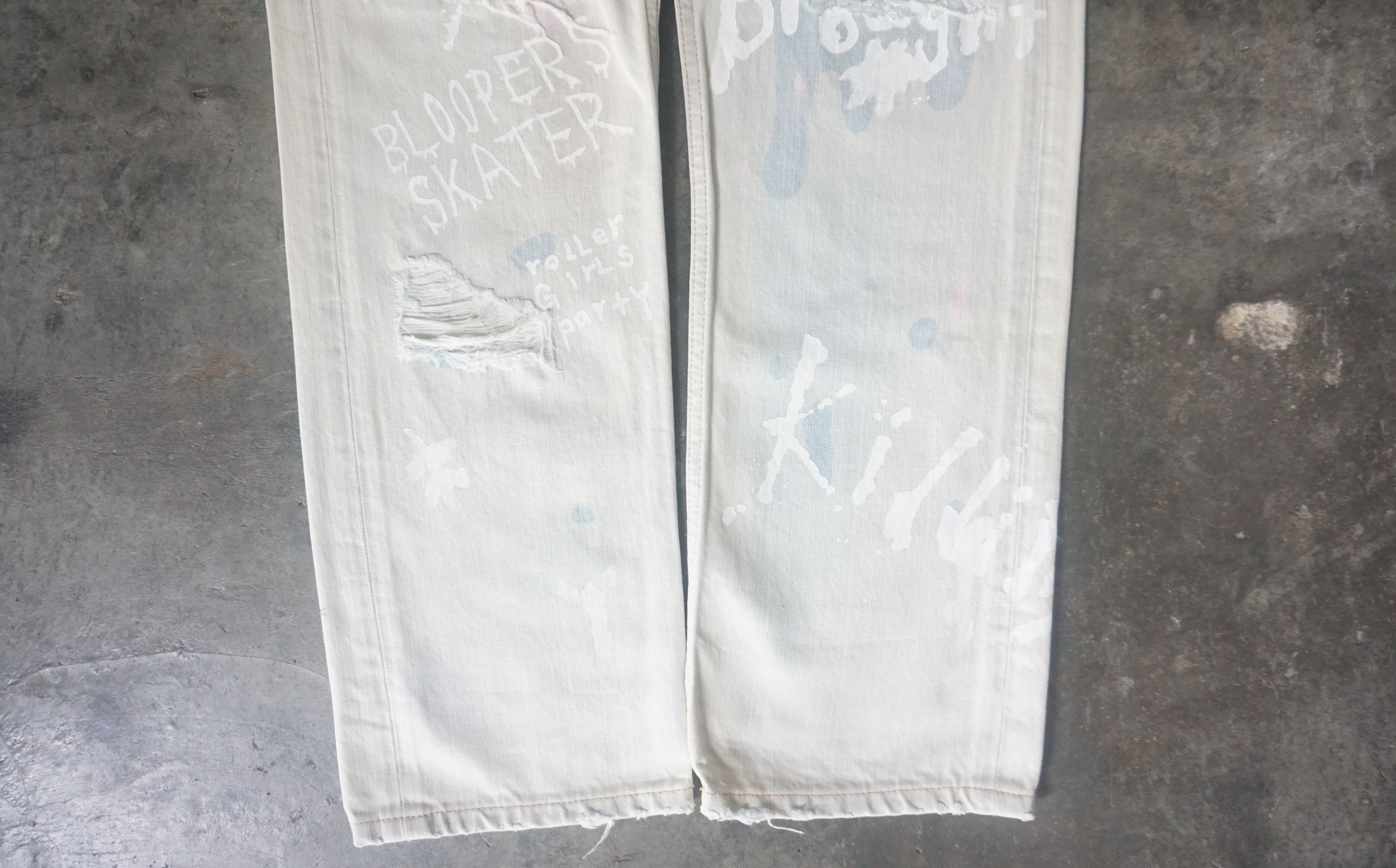 Japanese Brand RNA Sweat & bloods Ripped Punk Jeans Size US 31 - 4 Thumbnail