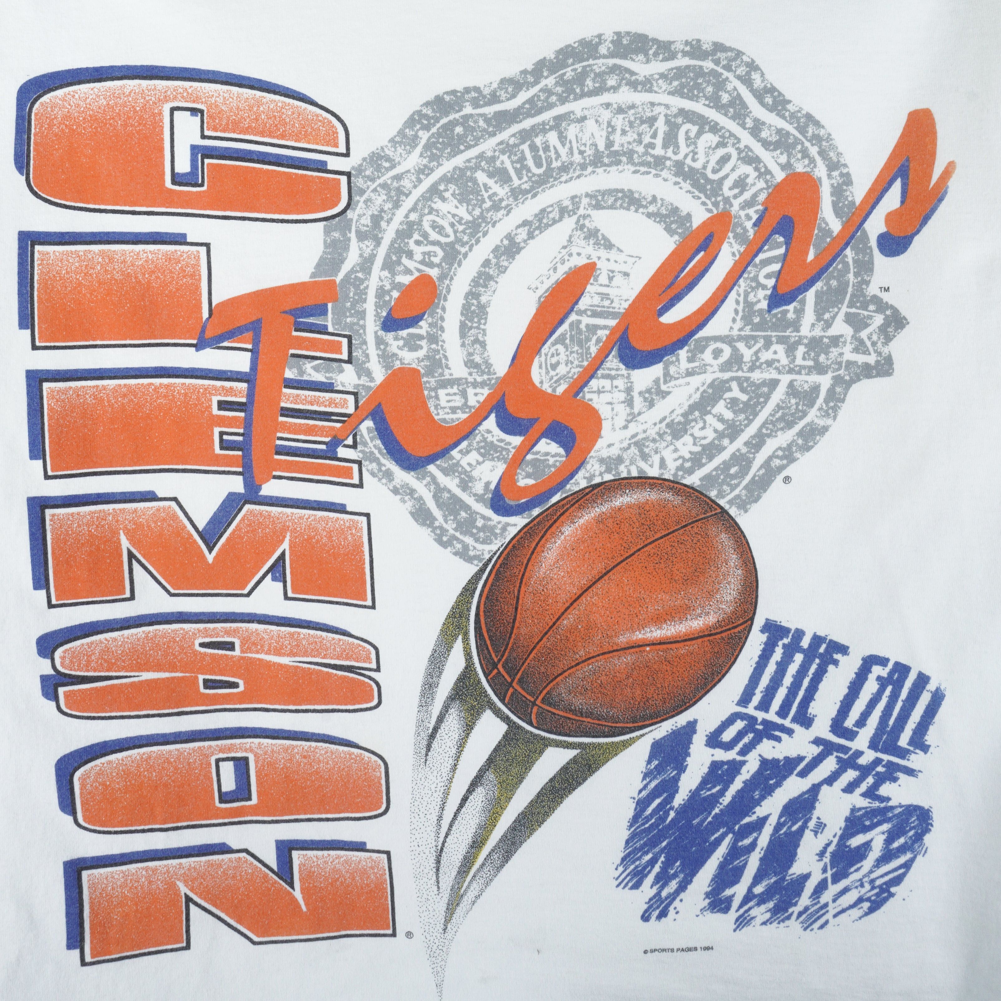 NCAA Clemson Tigers The Call Of The Wild Basketball T-Shirt 1994 Size US XL / EU 56 / 4 - 3 Thumbnail