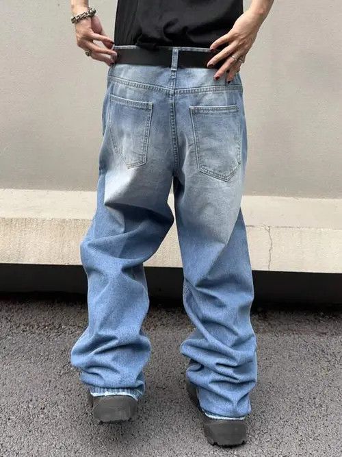 Jean Washed Baggy Denim Jeans Size US 32 / EU 48 - 2 Thumbnail