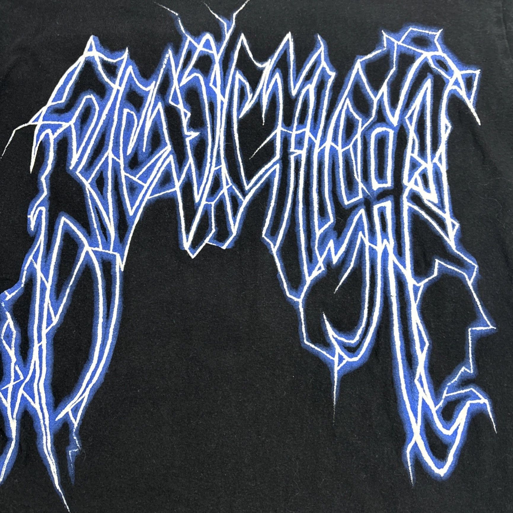 Revenge Revenge T-Shirt Storm Lightning Anarchy Black Blue Men's Small Crew Neck Short Sleeve Logo Graphic Print Hip Hop 2020s Regular Size US S / EU 44-46 / 1 - 3 Thumbnail