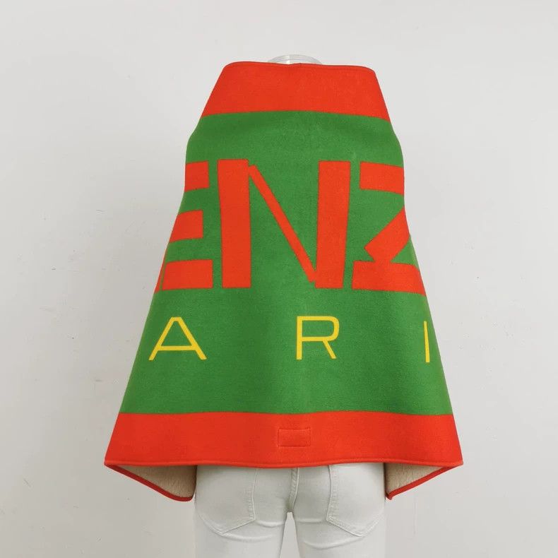 Kenzo Kenzo Plaid letter Logo cloak Size ONE SIZE - 2 Thumbnail