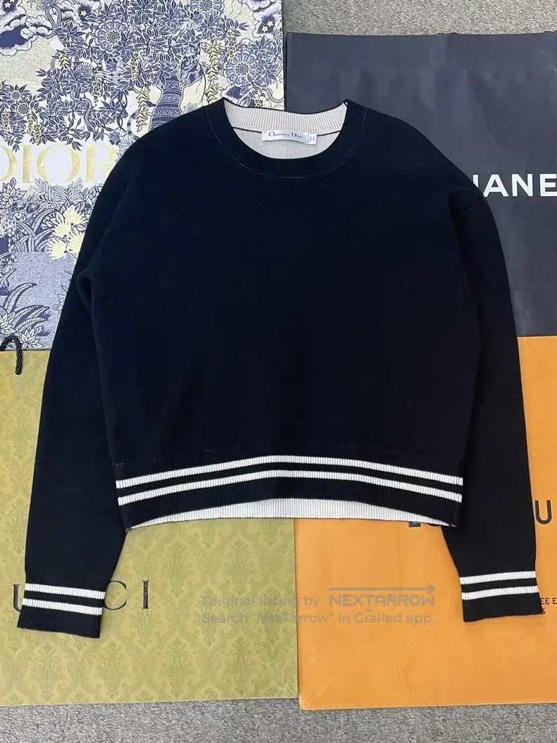 Dior Dior Black and white 8-character cashmere sweater Size XS / US 0-2 / IT 36-38 - 1 Thumbnail