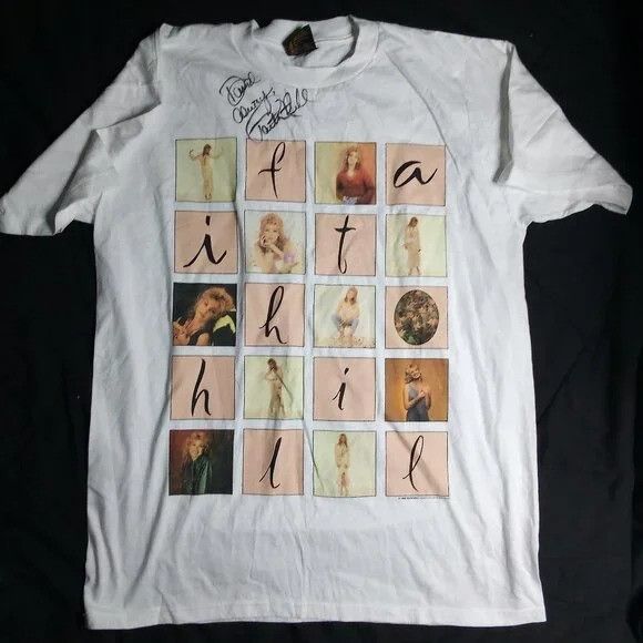 Brockum Vintage Faith Hill It Matters To Me Tour T-Shirt Autograph Size US L / EU 52-54 / 3 - 2 Thumbnail