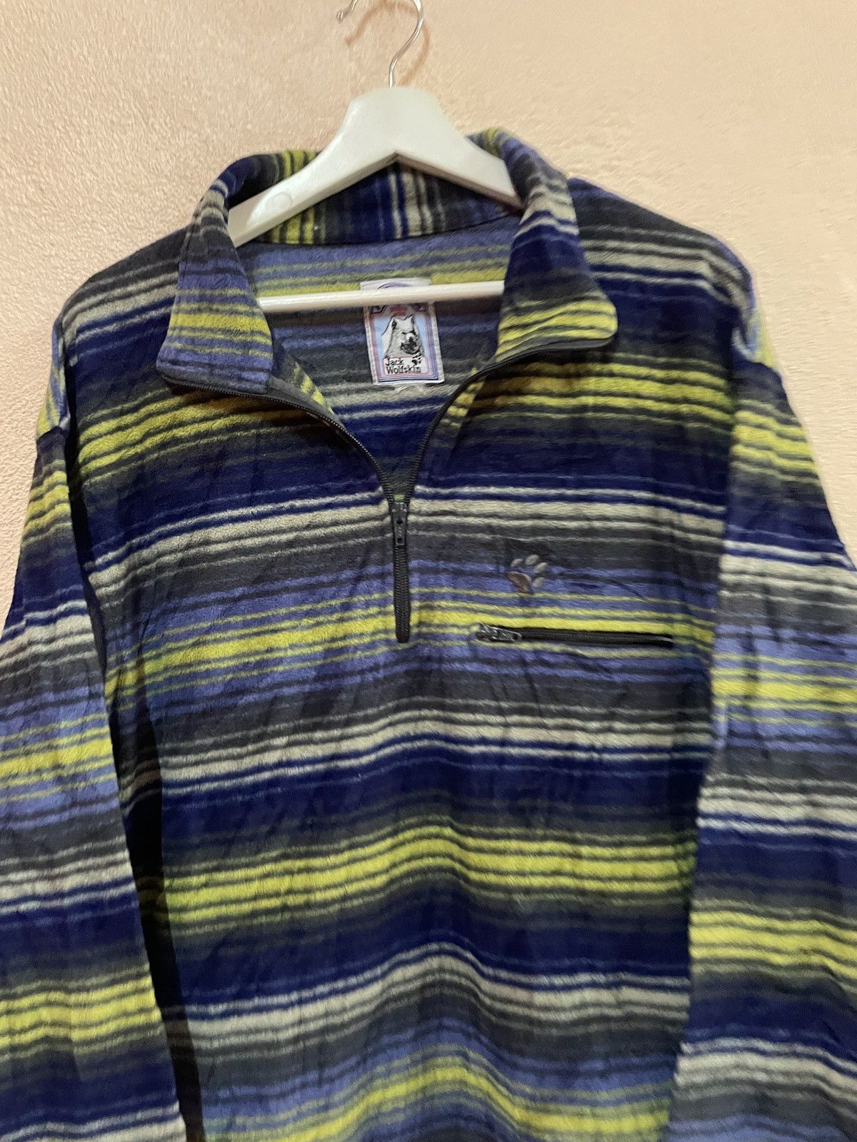 Jack Wolfskin Jack Wolfskins Pullover Sweater Polartec outdoor gear Stripe Size US L / EU 52-54 / 3 - 3 Thumbnail