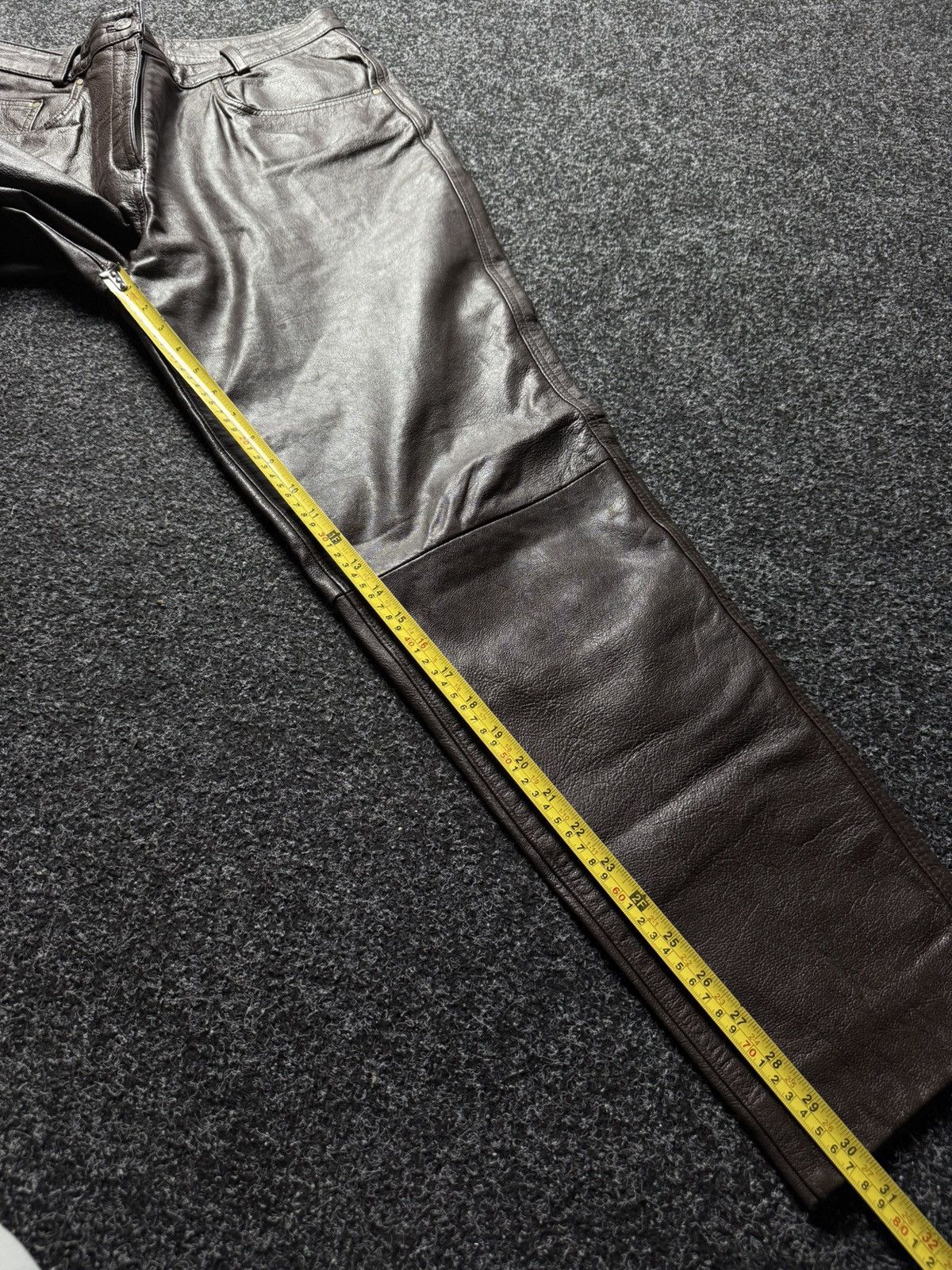 Leather Y2K Vintage Leather Pants Opium Style Alt Biker USA Rare Size US 33 - 21 Thumbnail