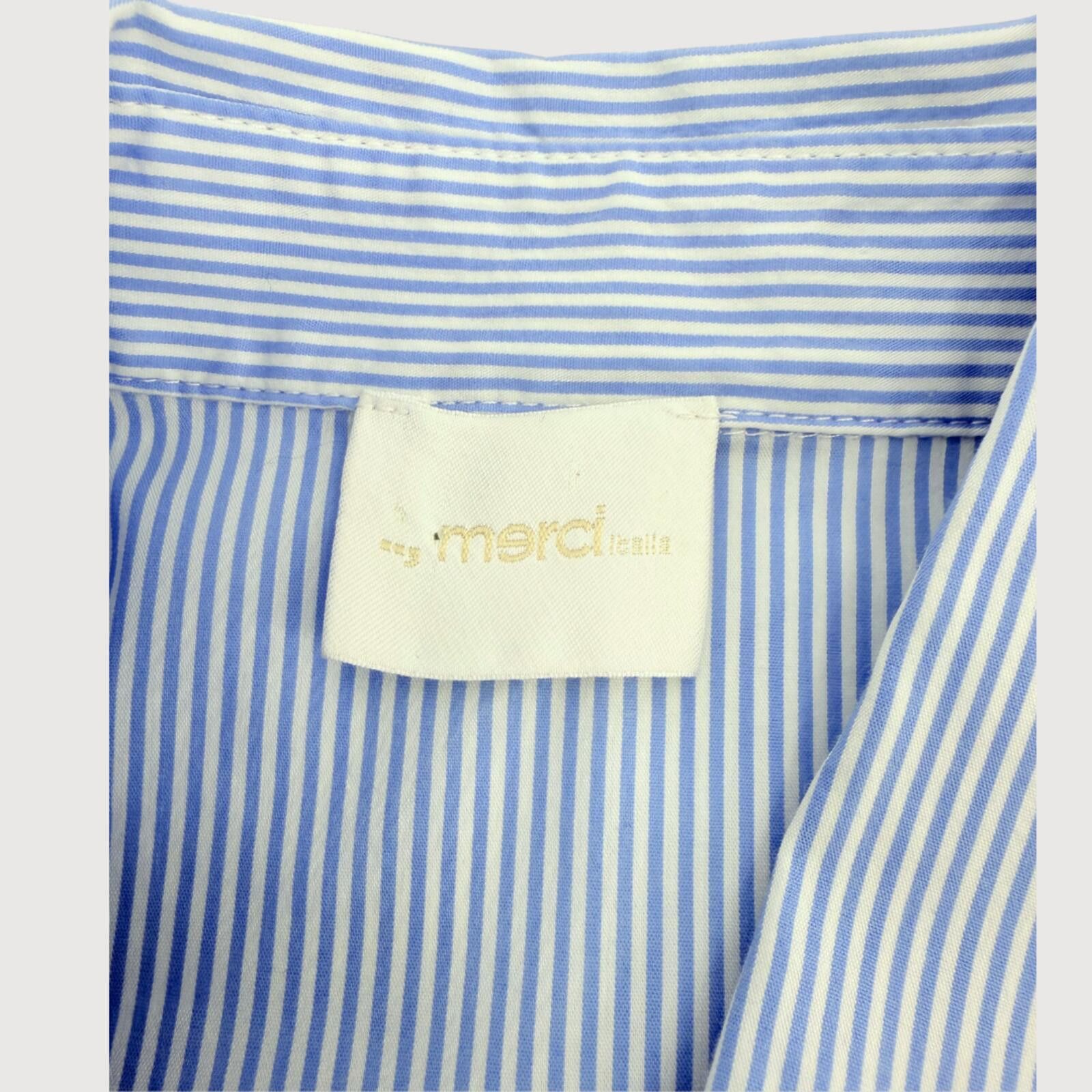 Other Merci Italia Western Snap Button Down Shirt Blue Stripe S Size S / US 4 / IT 40 - 4 Thumbnail
