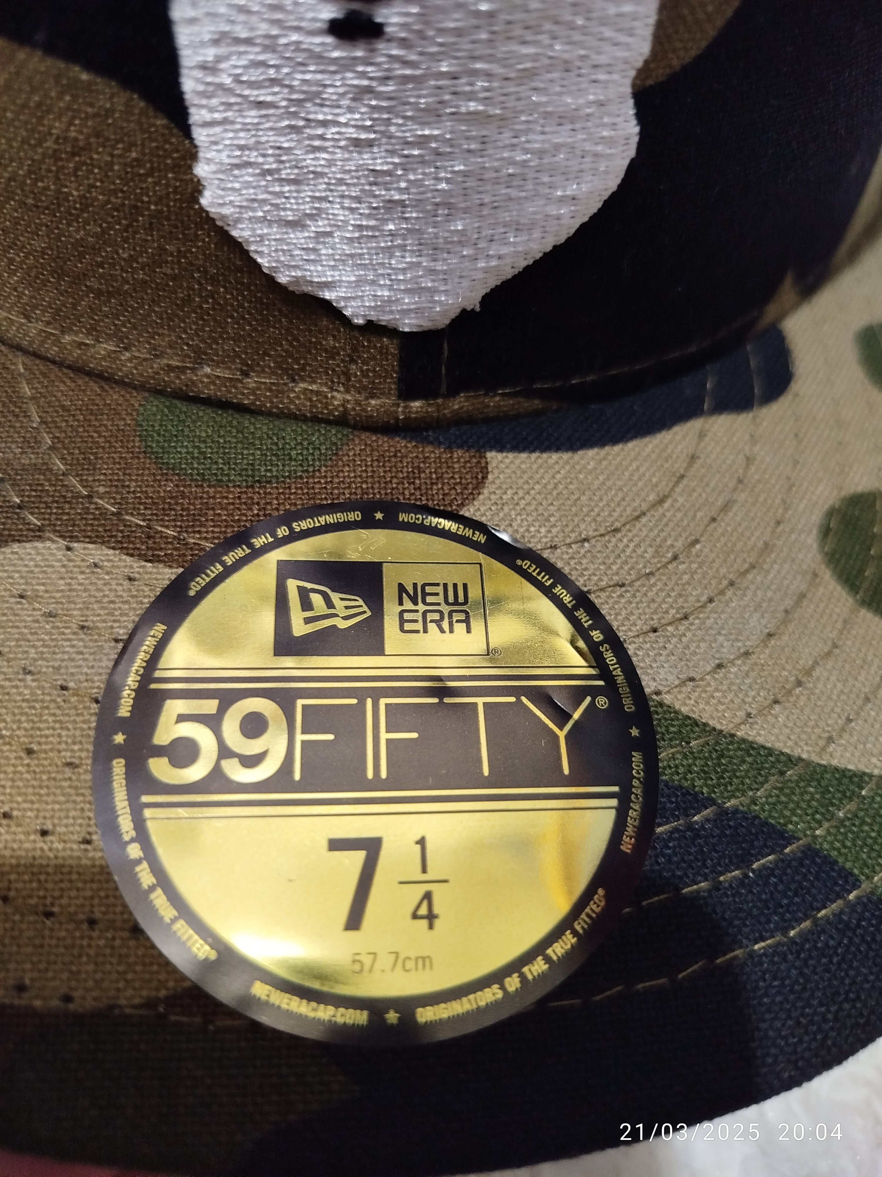 Bape Rare BAPE New Era 59 Fifty 7 ¼ 1st Camo Ape Head Cap Size ONE SIZE - 4 Thumbnail