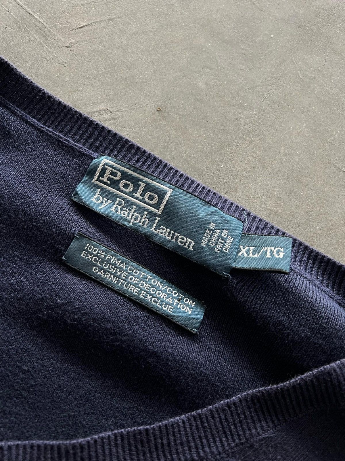 Polo Ralph Lauren × Vintage Vintage Polo Ralph Lauren Vneck Crewneck Size US XL / EU 56 / 4 - 4 Thumbnail