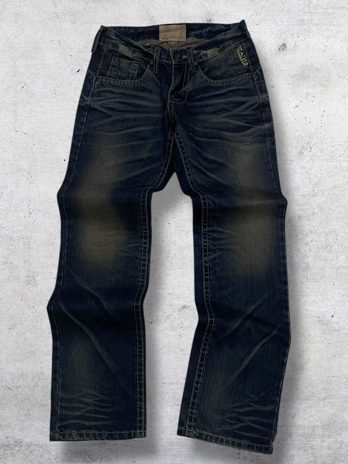 Tornado Mart 1990S LOLITA JAPAN DESIGNER SKULL ART MUDWASH ICONIC DENIM Size US 28 / EU 44 - 1 Thumbnail