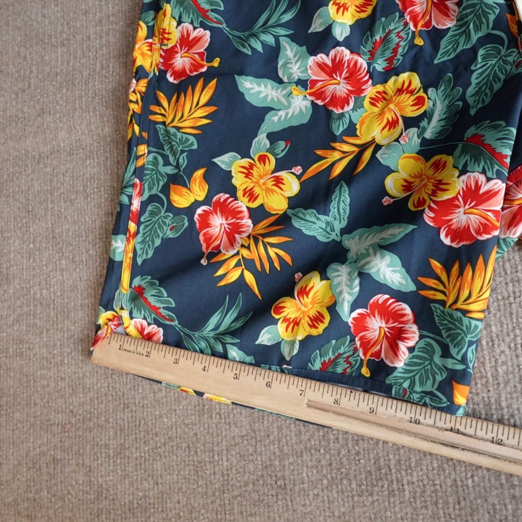 Vintage Fair Harbor Swim Shorts L Blue Floral Drawstring All Over Print NEW Men Bottom Size US 33 - 5 Thumbnail