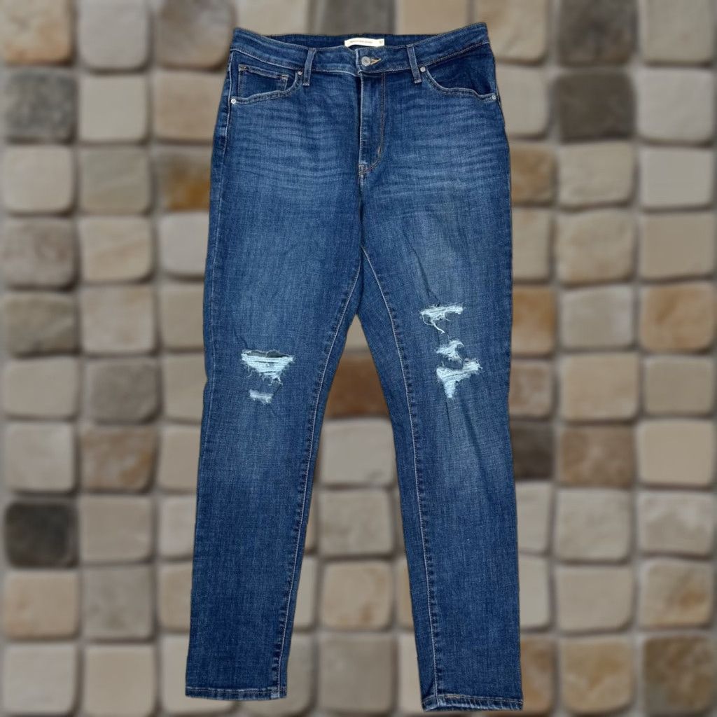 Levi's Levi's 721 Skinny Jeans Womens High Rise Blue Denim Cotton Stretch 32x29 Size 24" / US 00 / IT 34 - 1 Thumbnail