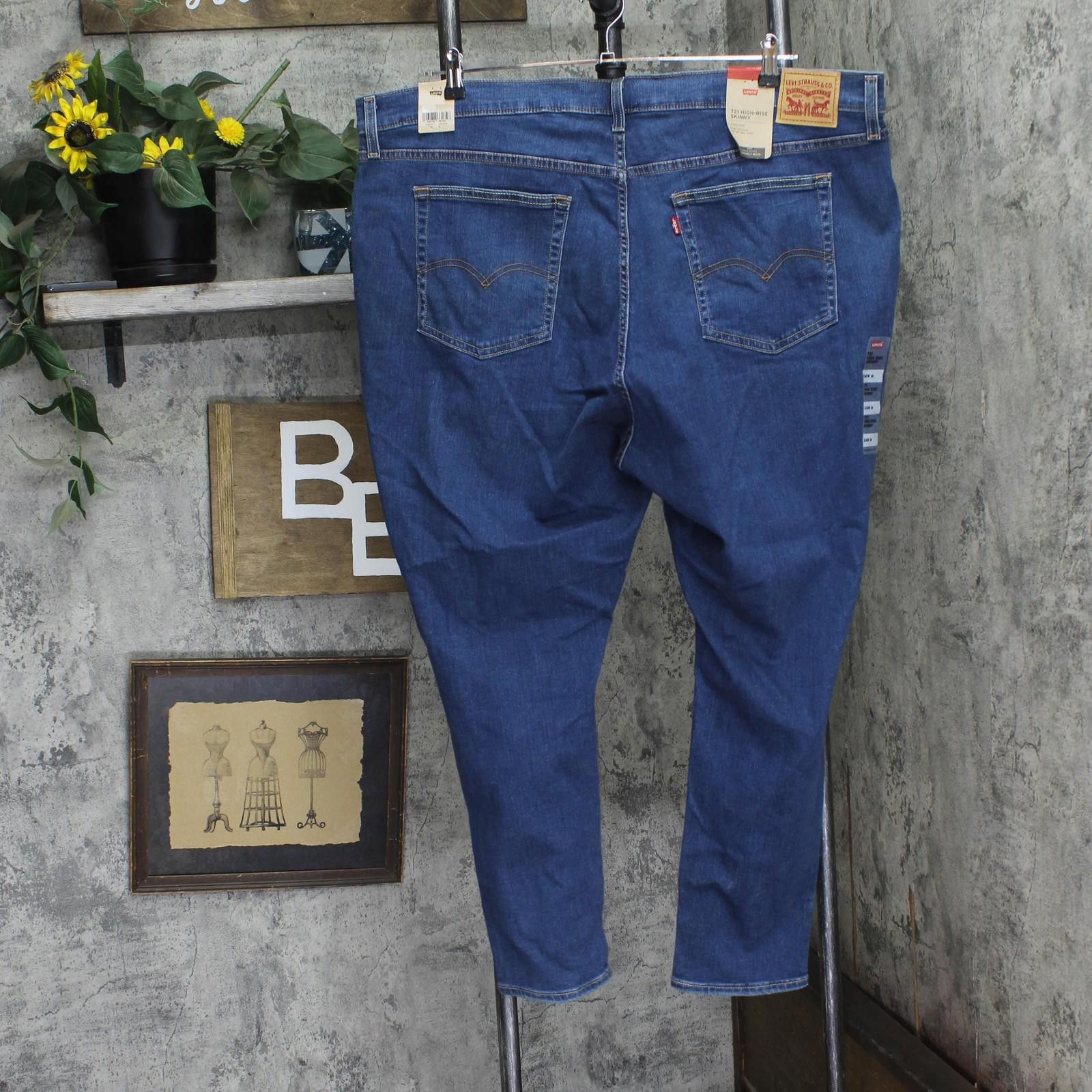 Levi's Nwt Levis High Rise Skinny Jeans Straight Through Blue 24w Size 42" / US 20 - 2 Thumbnail