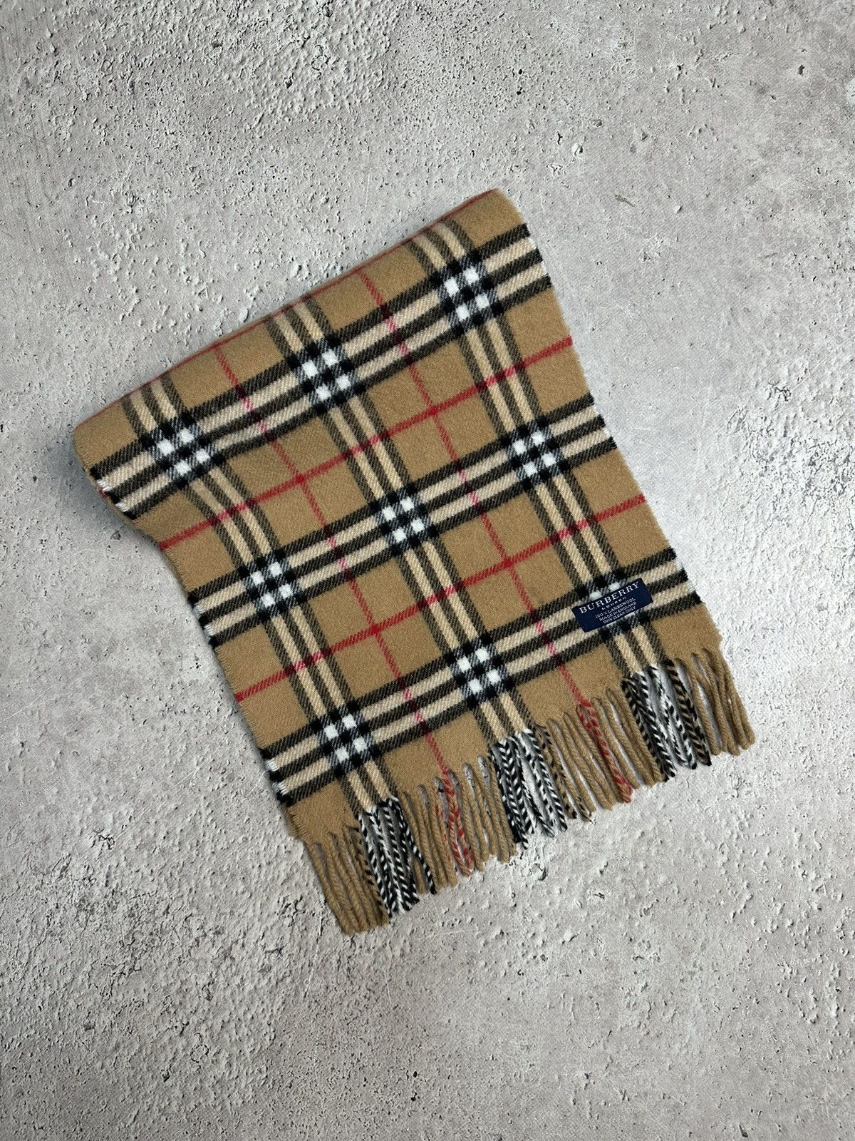 Burberry Burberry Nova Check Lambswool Scarf Beige Large 190x31cm Size ONE SIZE - 5 Thumbnail