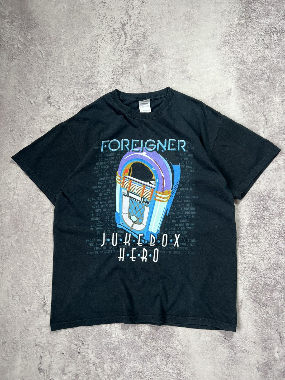 Foreigner “Jukebox Hero” Vintage Band Tee Rock Music T-Shirt