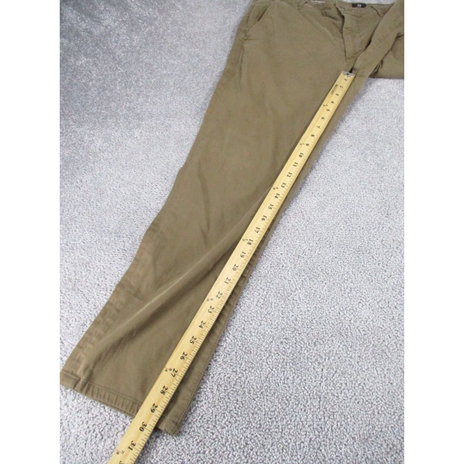 Vintage AG Adriano Goldschmied Pants Slim Chino Men 34 Tan Brown Adult Regular 30 In Front Flat Front Knit Fabric City Logo Preppy Used Mens Size US 34 / EU 50 - 6 Thumbnail