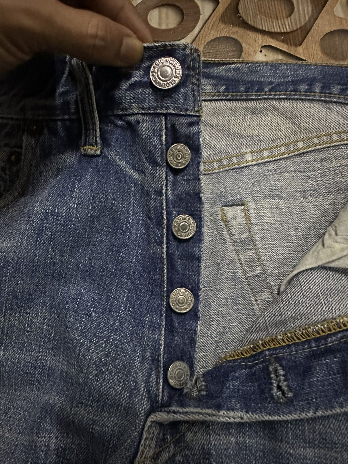 Denime Vintage 90’s DENIME Jeans Selvedge/Redline RARE Denim Pants Size US 31 - 13 Thumbnail