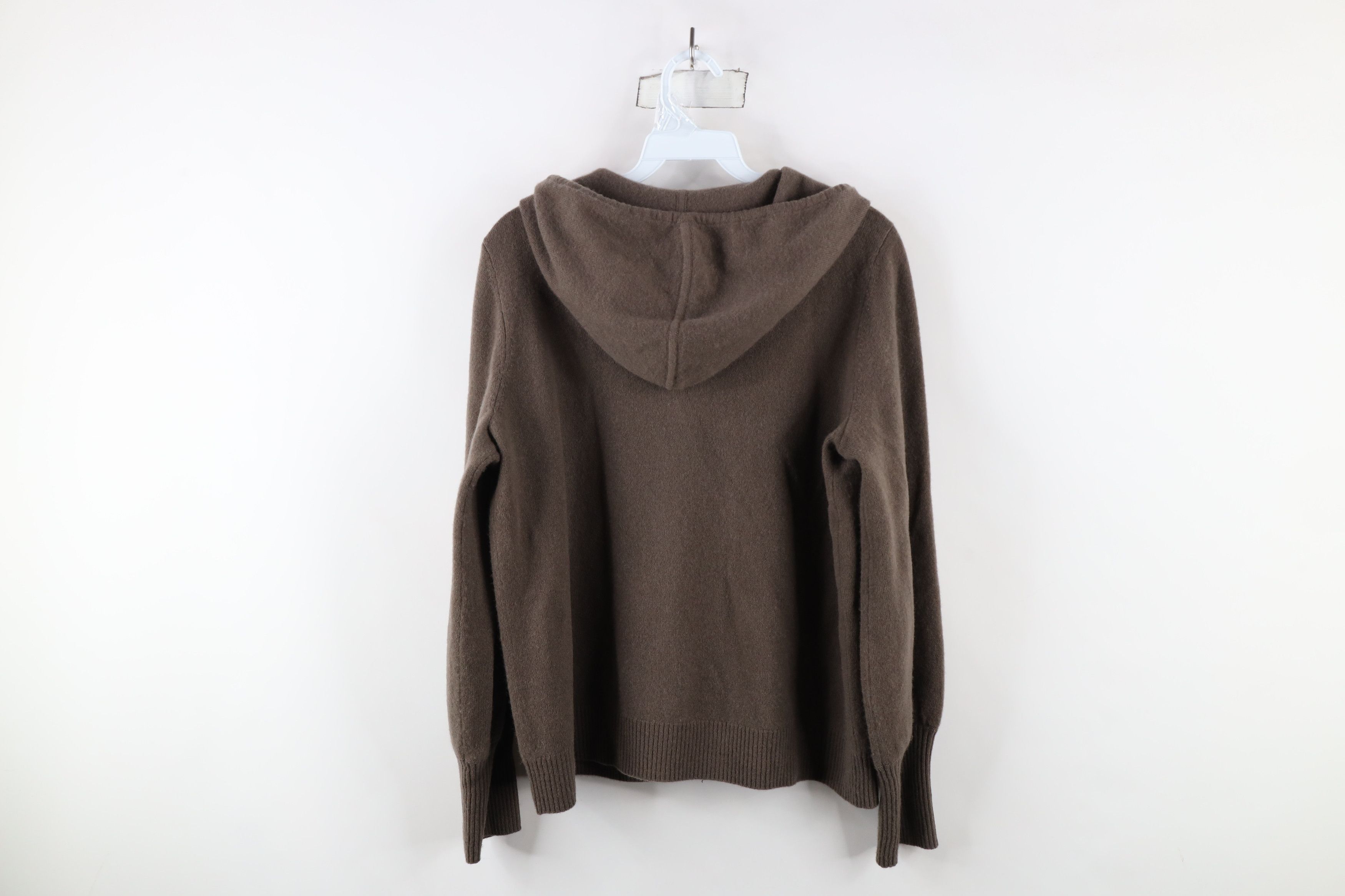 Orvis × Vintage Orvis Blank Soft Cashmere Knit Full Zip Hoodie Sweater Brown Size S / US 4 / IT 40 - 7 Thumbnail