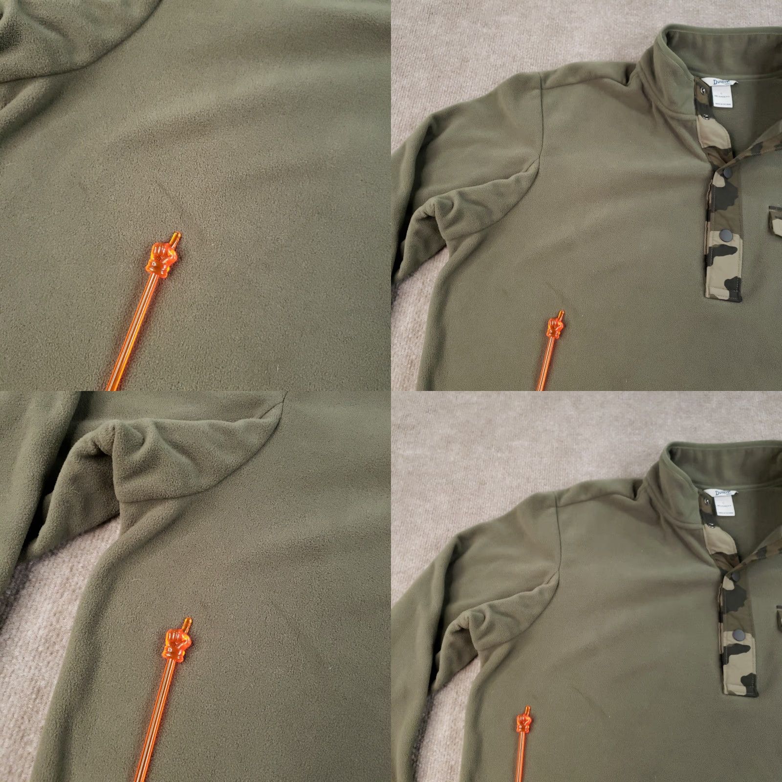 Vintage Duluth Pullover Mens Large Green Fleece Relaxed Camouflage Pocket Outdoor Hunting Shirt (Men) Size US L / EU 52-54 / 3 - 8 Thumbnail