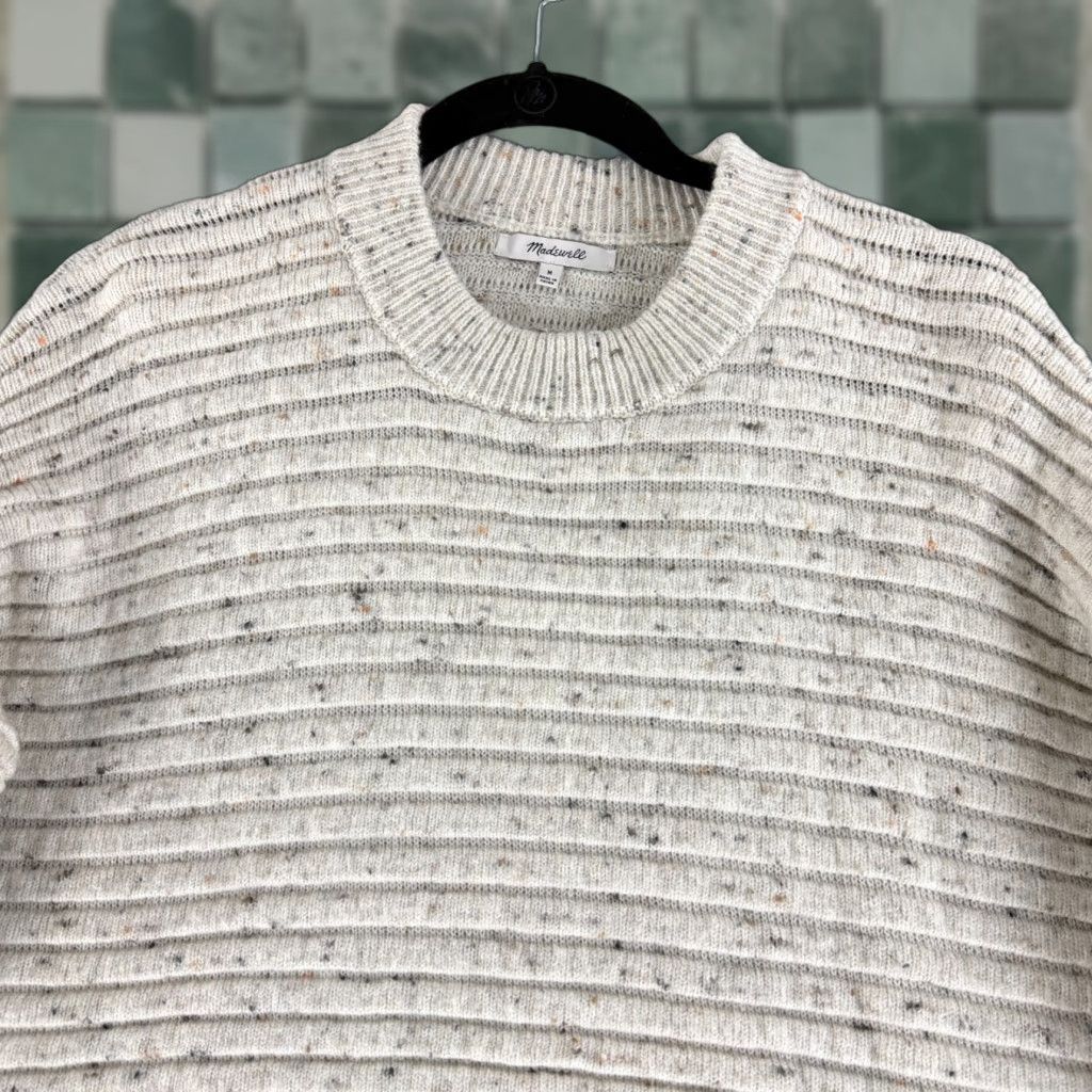 Madewell Madewell Sweater Womens Medium Ivory Pullover Long Sleeve Knit Casual Crew Neck Size M / US 6-8 / IT 42-44 - 1 Thumbnail