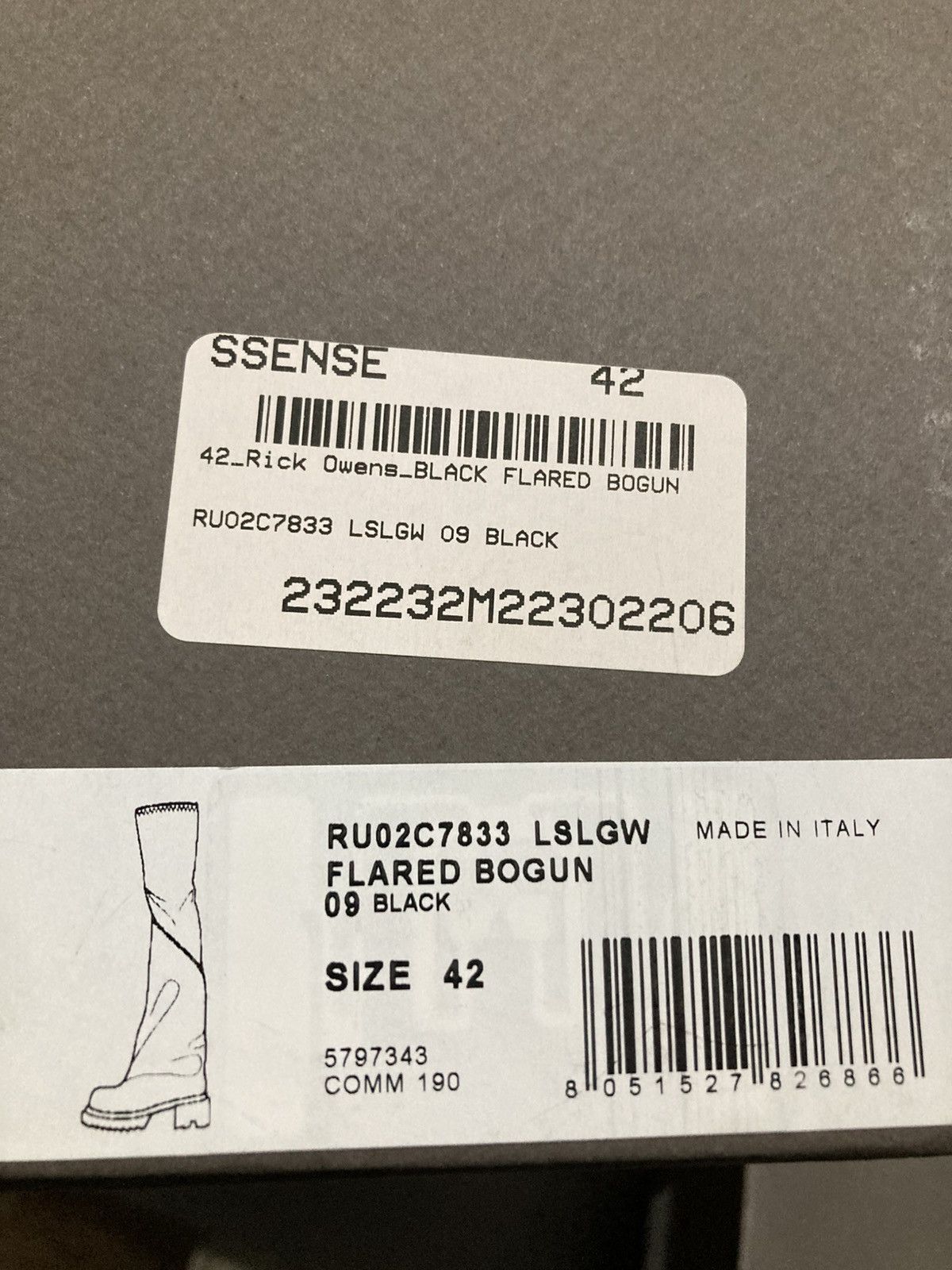 Rick Owens RICK OWENS Black Flared Bogun Boots Size US 9 / EU 42 - 18 Thumbnail