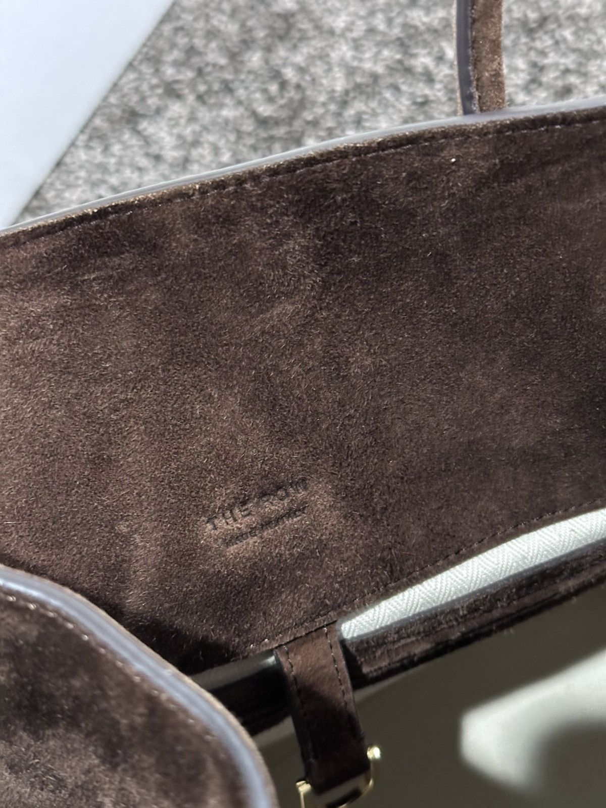 The Row The Row Soft Margaux 15 Brown Suede Leather Top Handle Bag Size ONE SIZE - 10 Thumbnail