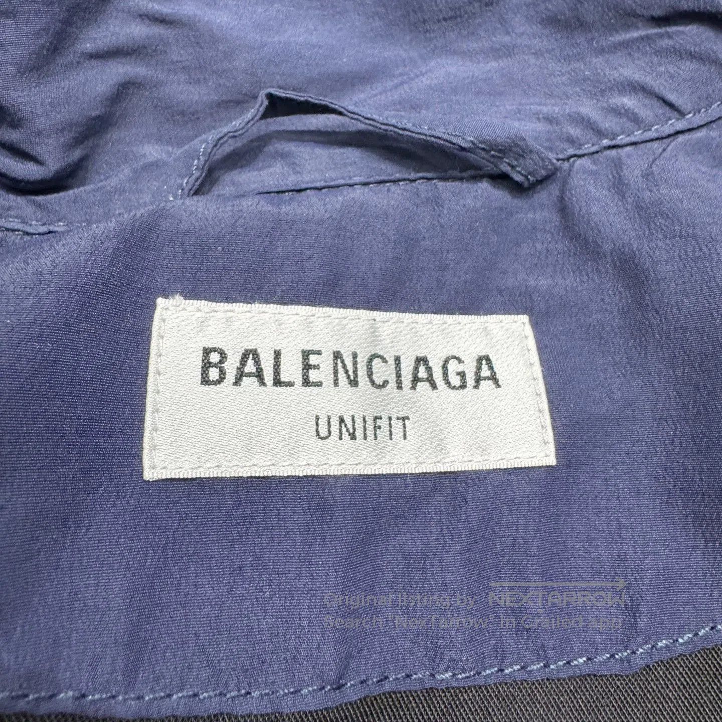 Balenciaga Blue Denim Jacket with Contrast Sleeves. Size US M / EU 48-50 / 2 - 2 Thumbnail