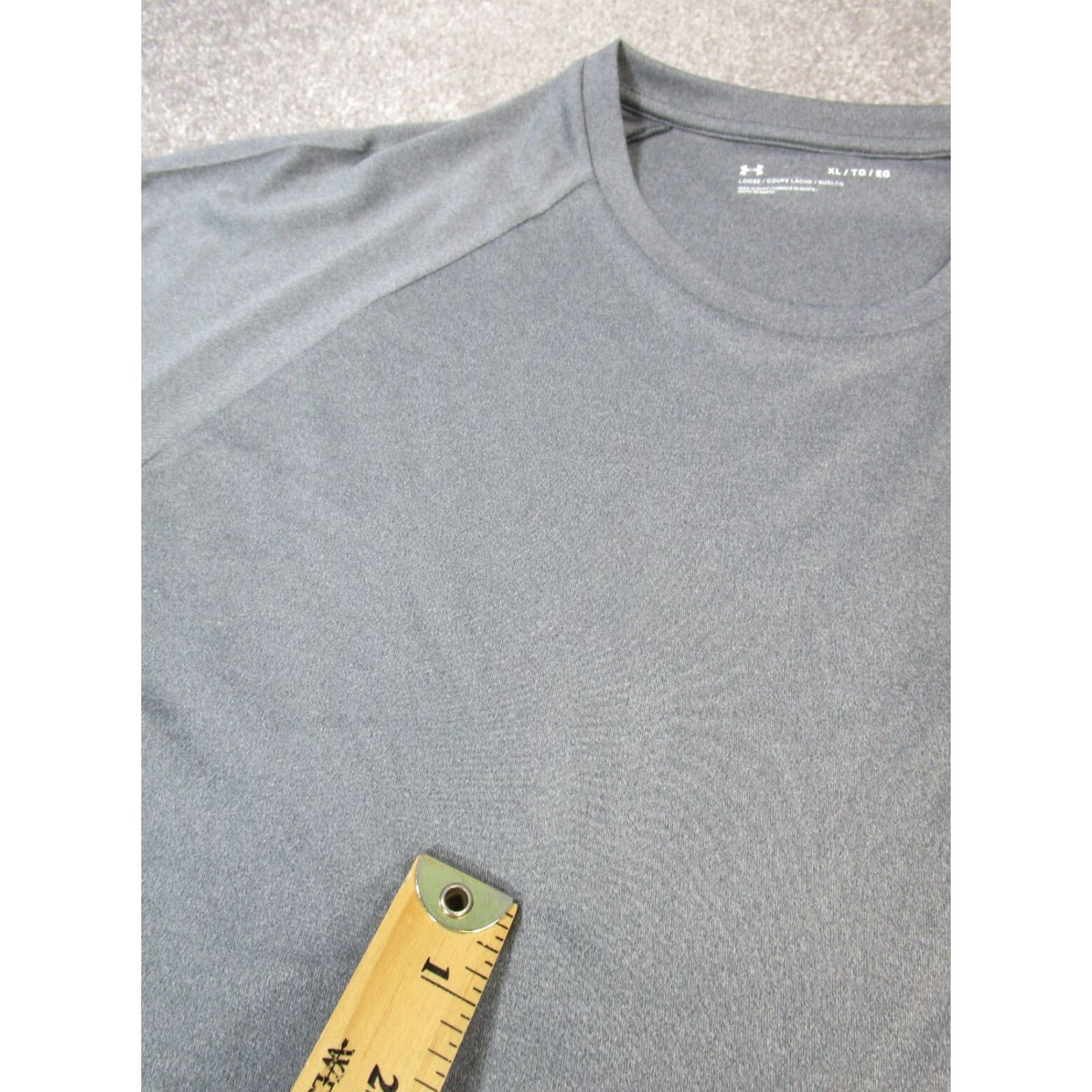 Under Armour Under Armour Shirt Mens XL Gray Running Pullover Crew Neck HeatGear Short Sleeve Activewear Size US XL / EU 56 / 4 - 5 Thumbnail
