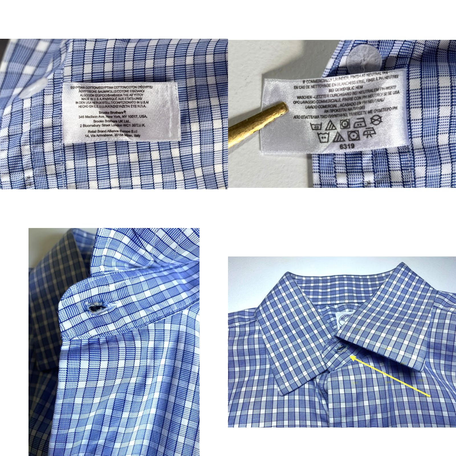 Brooks Brothers VINTAGE Brooks Brothers Makers Button-Up Shirt Check Blue Cotton 15 Regular USA 90s Mens Shirt Size US M / EU 48-50 / 2 - 8 Thumbnail