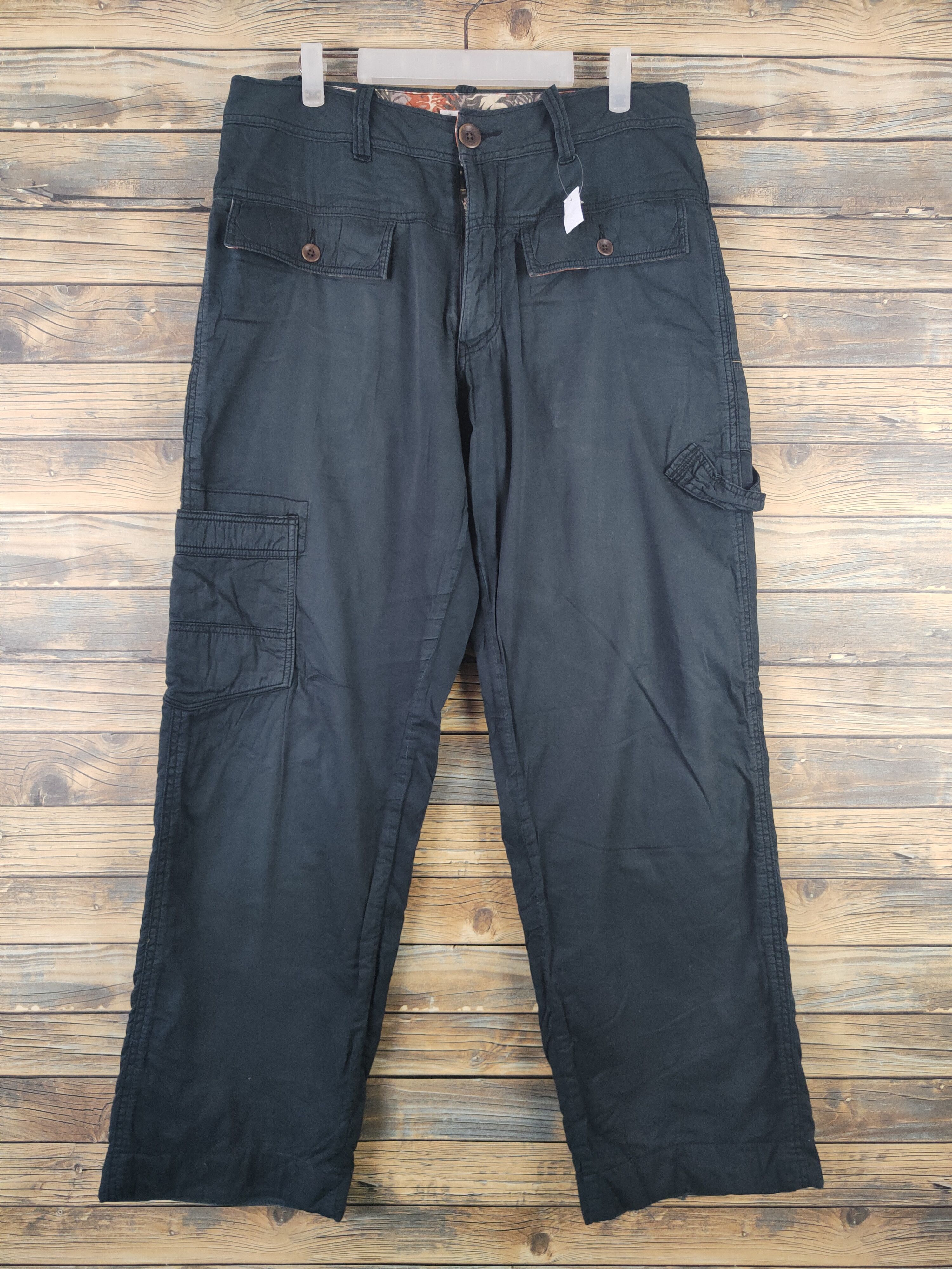 DL Sunny Clouds Black Multipocket Tactical Cargo Pants #700