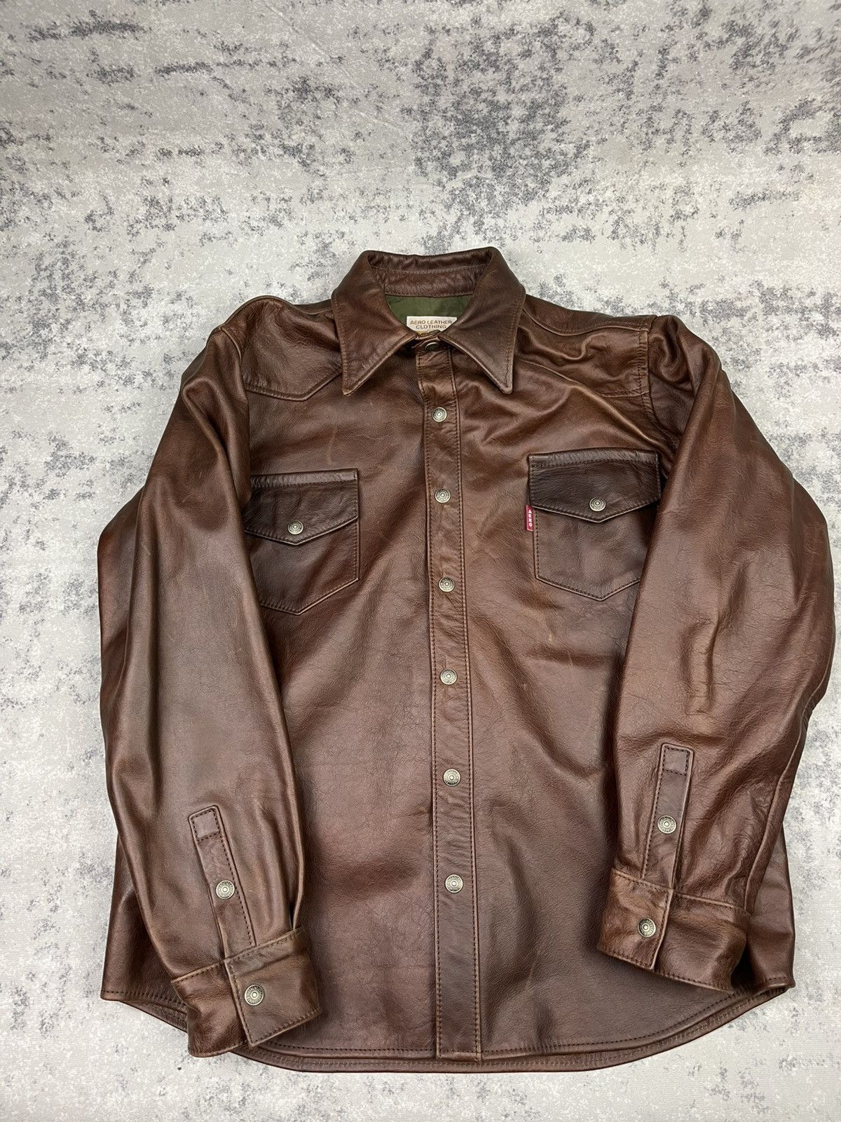 Aero Leathers Leather jacket brown Size US XL / EU 56 / 4 - 1 Thumbnail