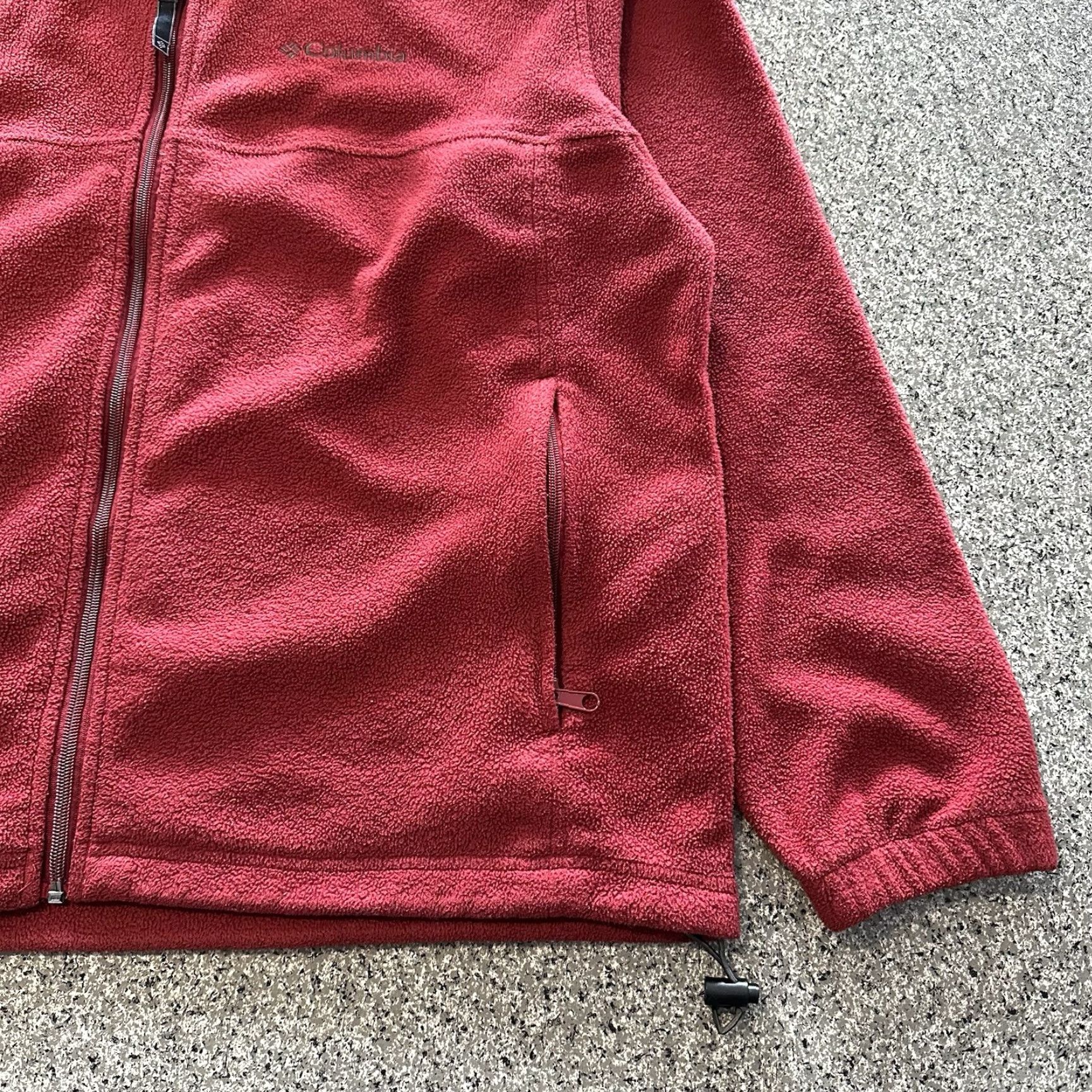 Vintage Columbia Fleece Jacket Mens XL Red Full Zip Outdoor Hiking Cinch Size US XL / EU 56 / 4 - 2 Thumbnail