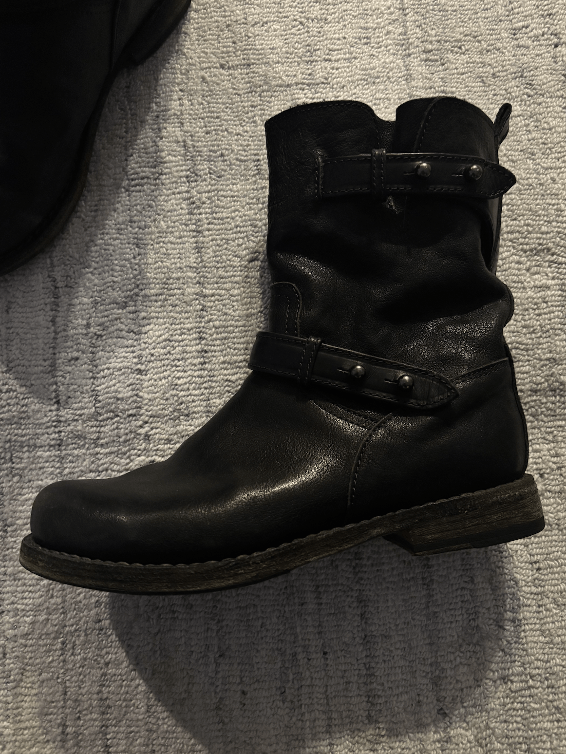 Rag & Bone Rag & Bone Black Leather Moto Boots Vintage Size US 6.5 / IT 36.5 - 4 Thumbnail