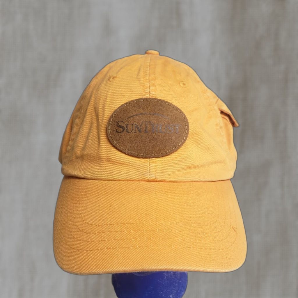 Vintage VINTAGE SunTrust Bank Hat Orange Adjustable Cap Sun Trust Baseball Hat Size ONE SIZE - 1 Thumbnail