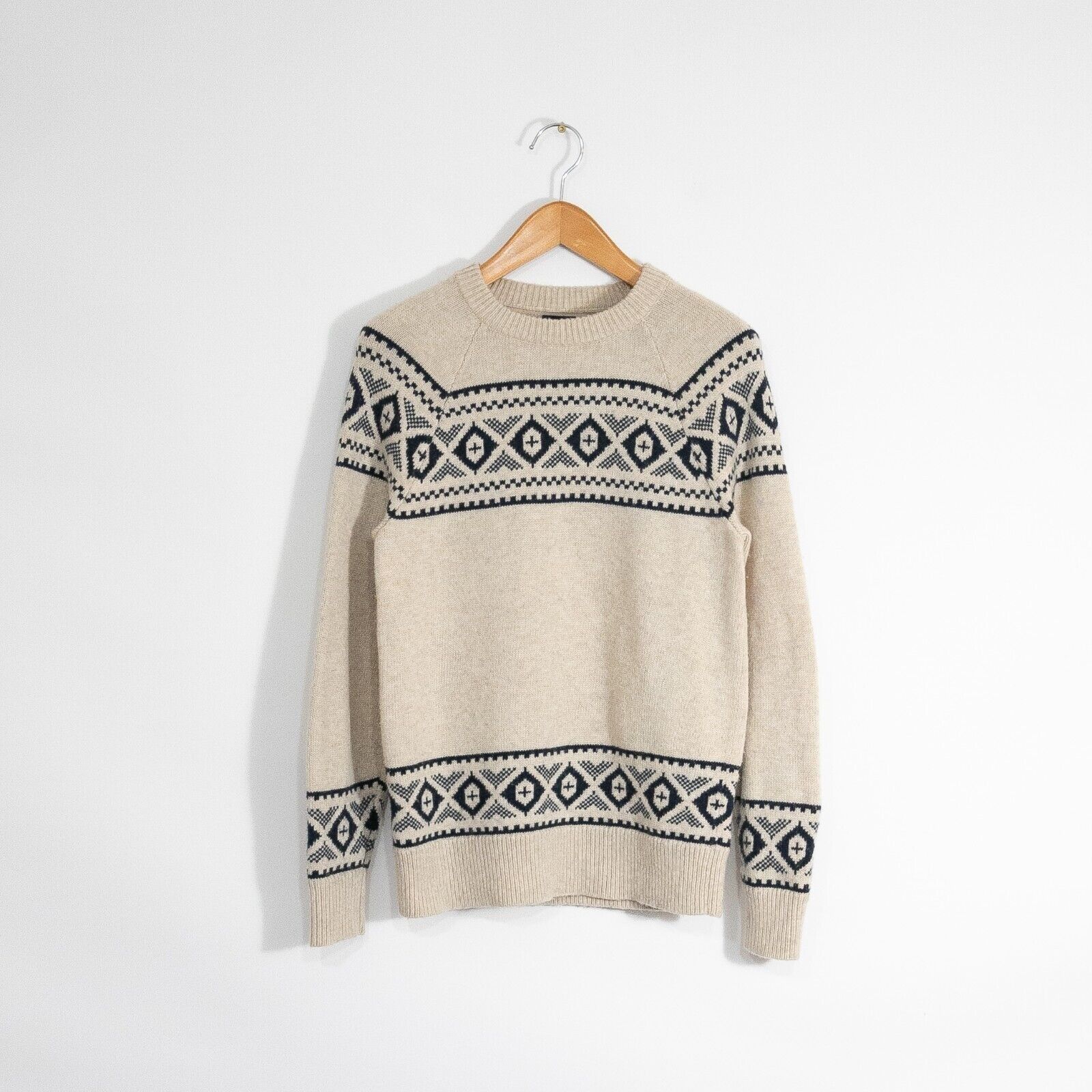 J.Crew J.Crew Fair Isle Wool Blend Sweater Mens Small - Distressed Size US S / EU 44-46 / 1 - 1 Thumbnail