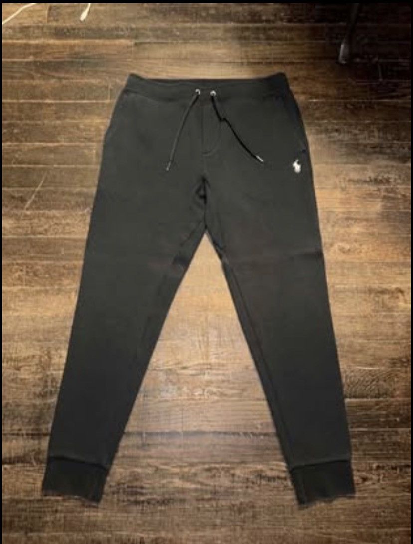 Polo Ralph Lauren 🔥 Polo Ralph LaurenMen’s Black Double Knit Sweatpants Size L Size US 35 - 1 Thumbnail
