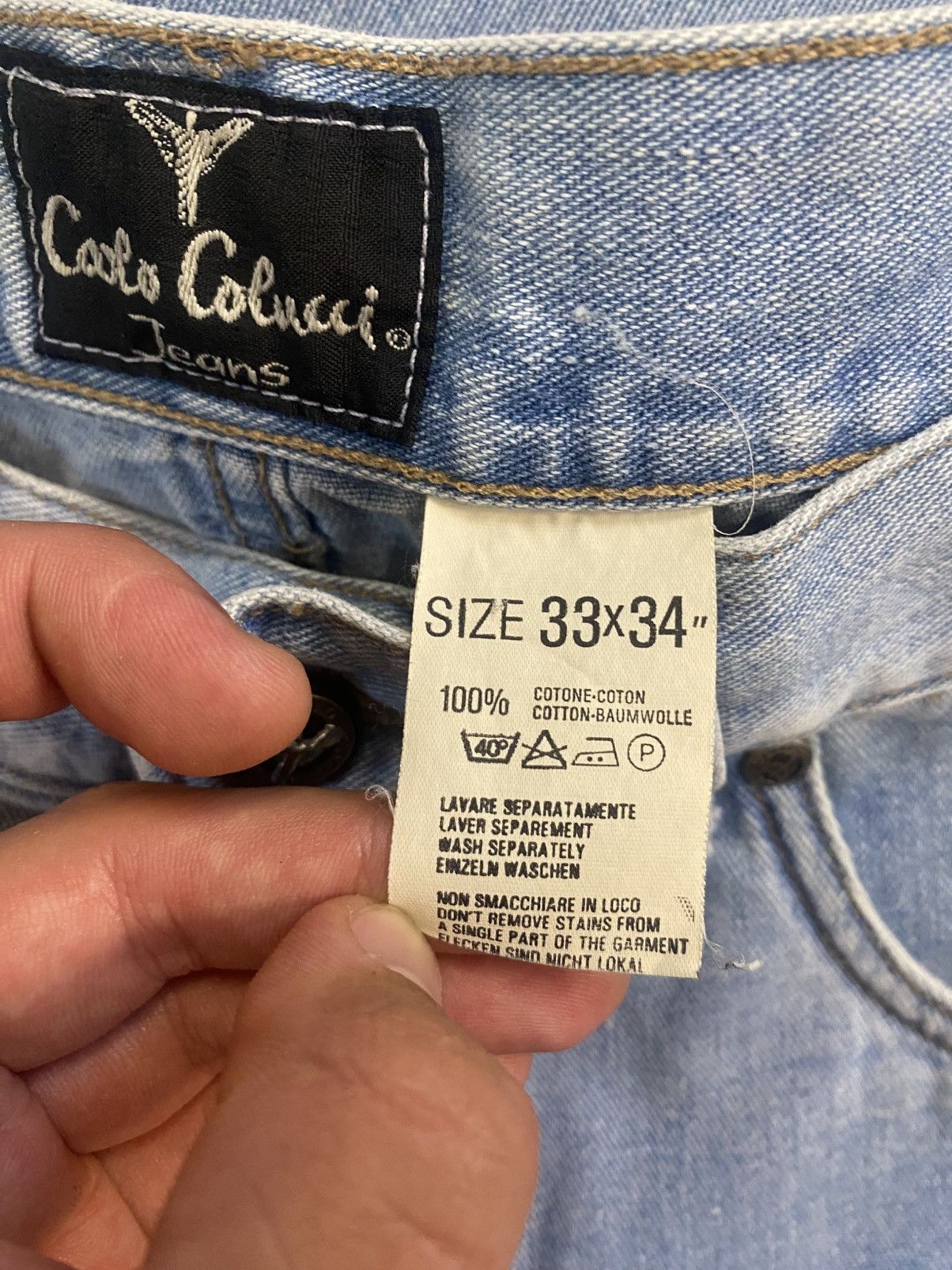 Carlo Colucci Vintage Carlo Colucci Jeans Mens 33x34Light Wash Relaxed Fit Size US 33 - 7 Thumbnail