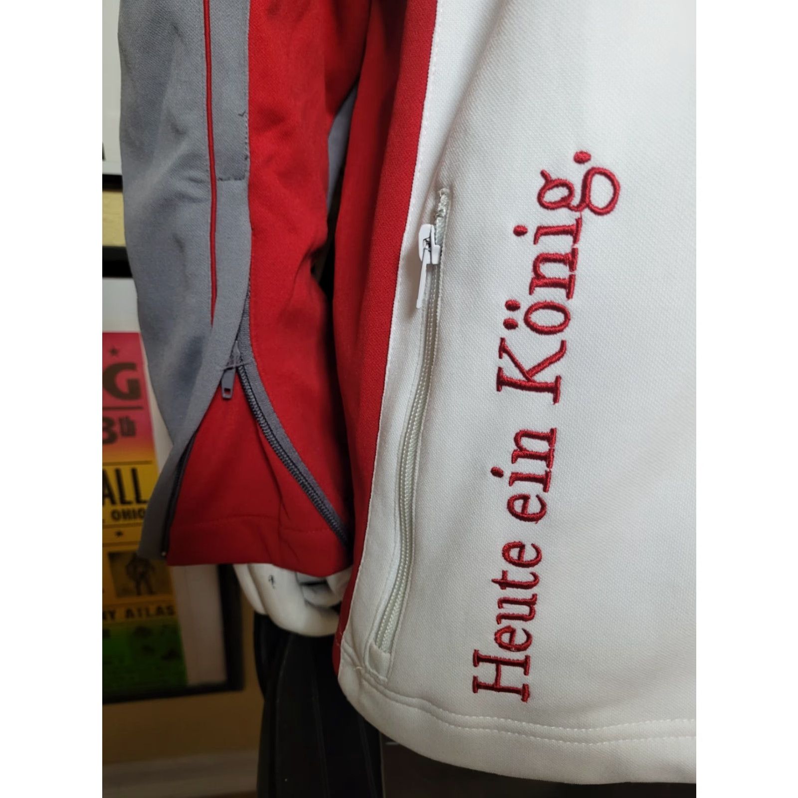 Vintage VINTAGE Konig Pilsener German Beer Jacket Windbreaker Zip Up 2XL White Men Size US XXL / EU 58 / 5 - 2 Thumbnail
