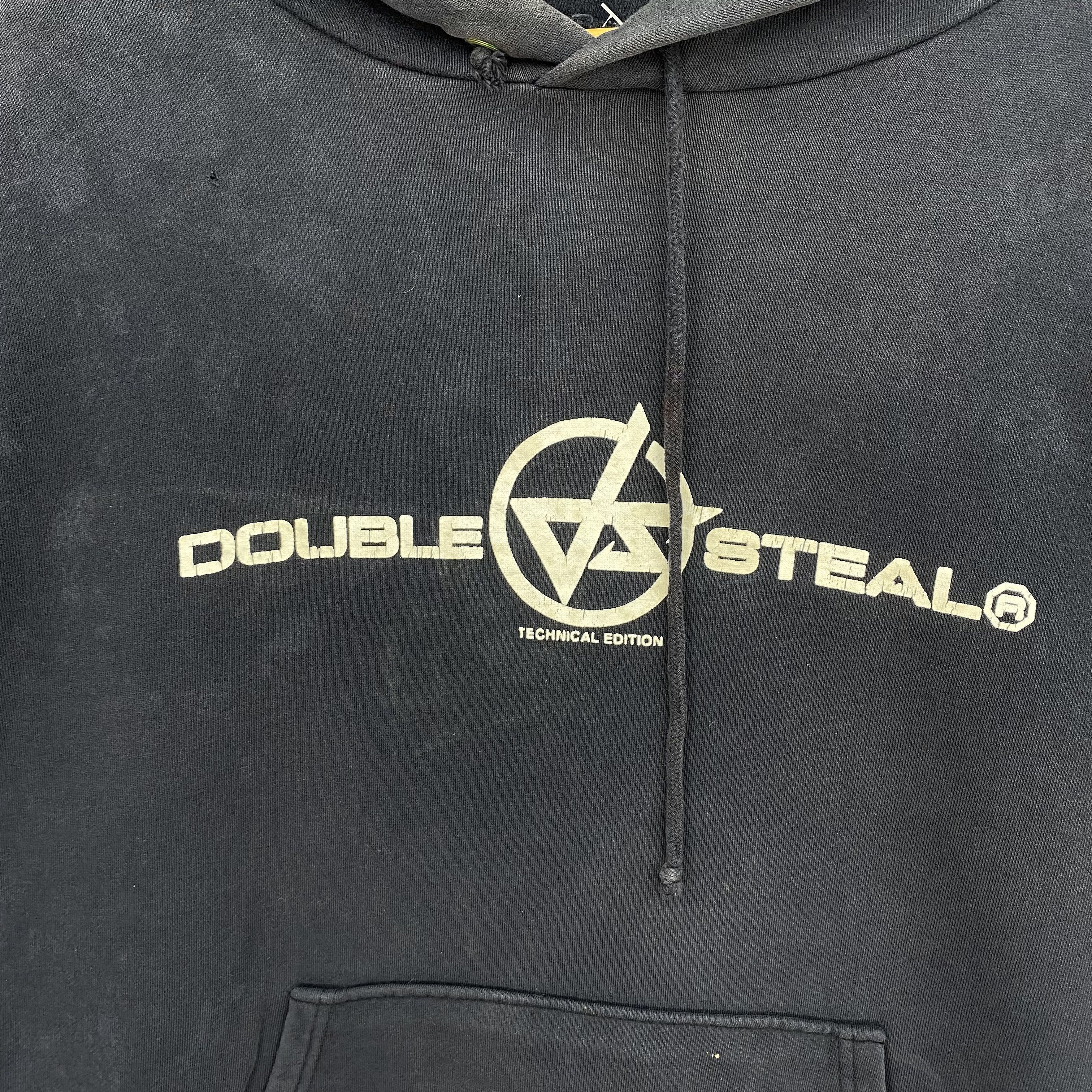 Japanese Brand Vintage Double Steeal Sweater Y2K Hoodie Faded Sweatshirt Size US L / EU 52-54 / 3 - 6 Thumbnail