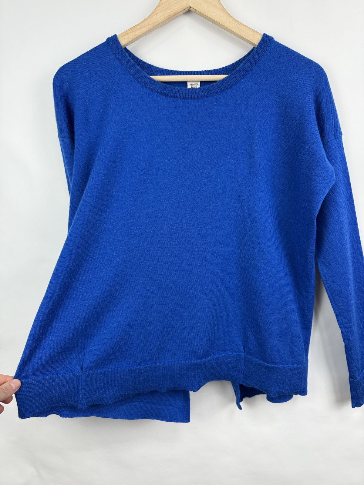 Hermes 🇮🇹 Hermes Paris 100% Cashmere Sweater with Back Slit Italy Size XS / US 0-2 / IT 36-38 - 10 Thumbnail