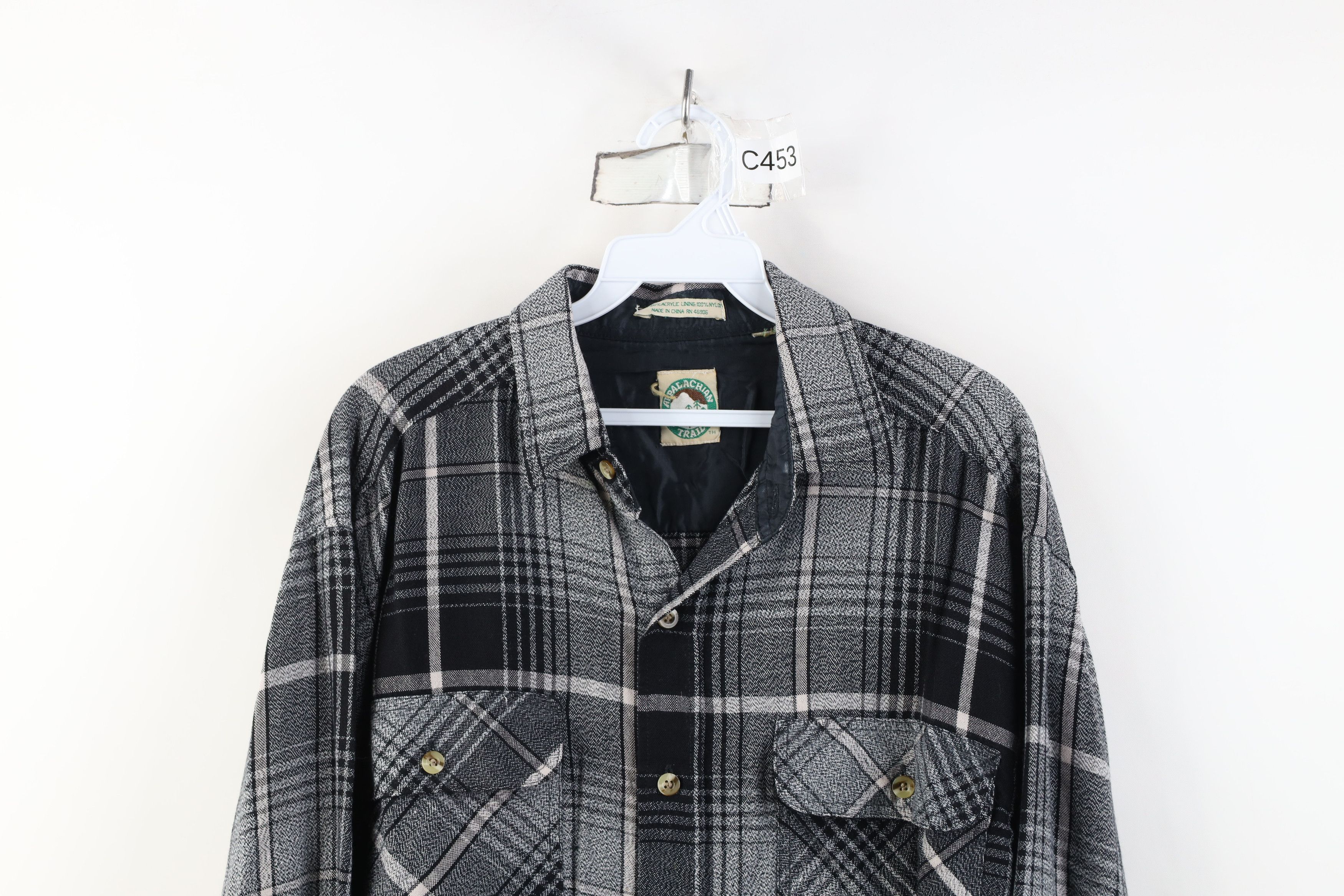 Vintage Vintage 90s Streetwear Knit Collared Button Shirt Plaid Size US M / EU 48-50 / 2 - 2 Thumbnail