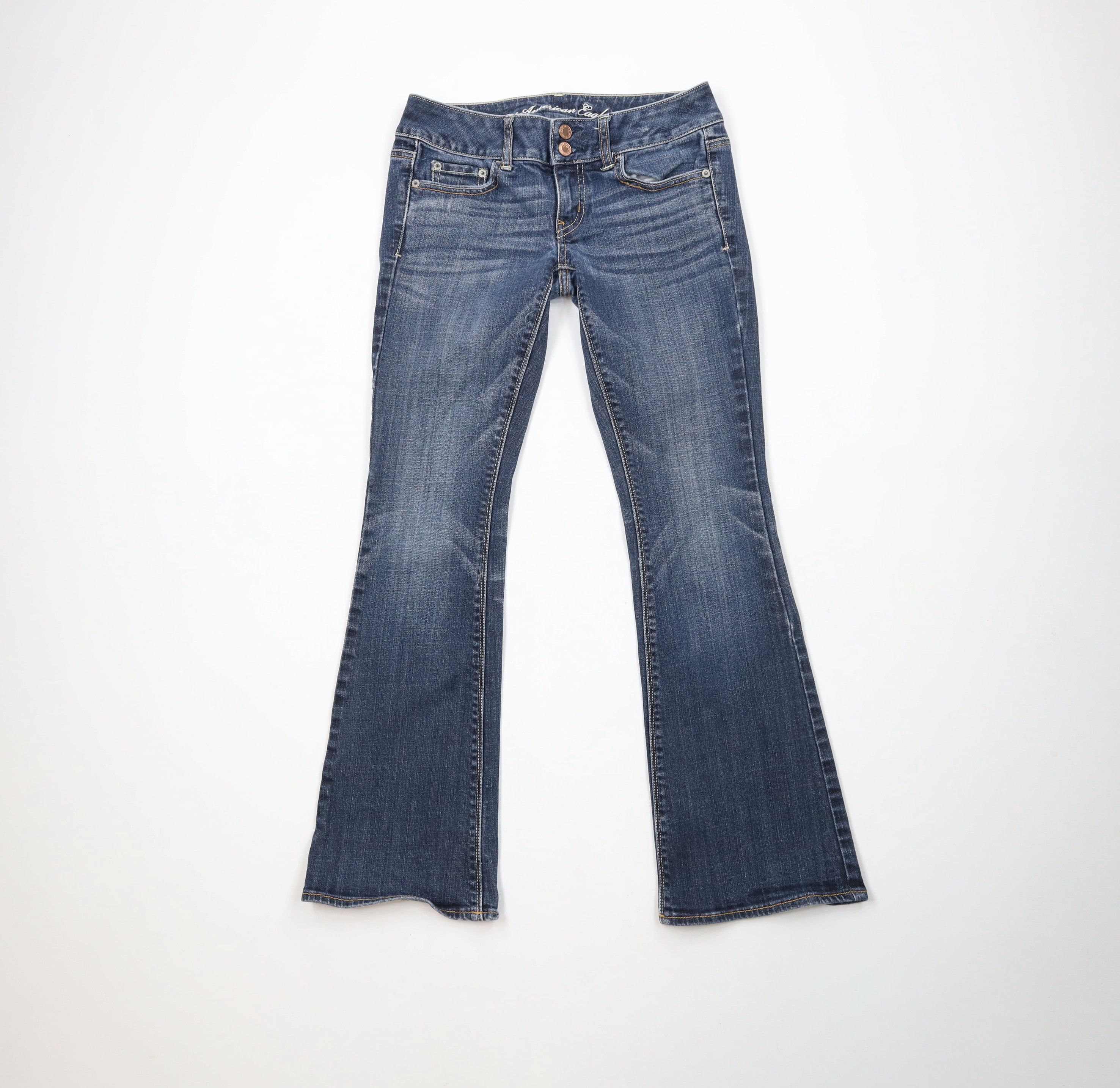 American Eagle Outfitters × Vintage Vintage Y2K American Eagle Outfitters Babydoll Flared Jeans Size 26" / US 2 / IT 38 - 1 Thumbnail