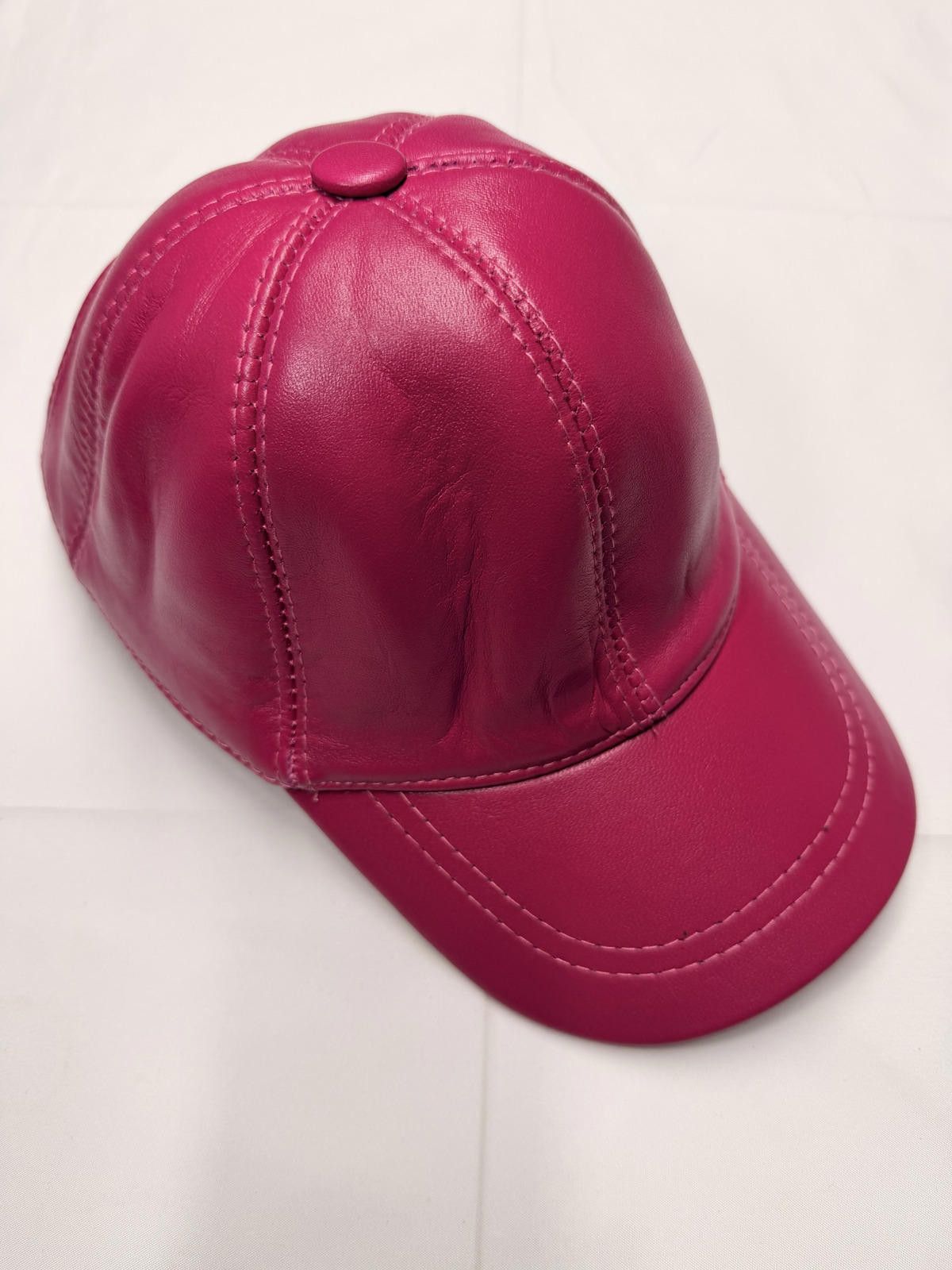 Other NEW Pink Leather Baseball Cap - Premium Hat #022 Size ONE SIZE - 3 Thumbnail