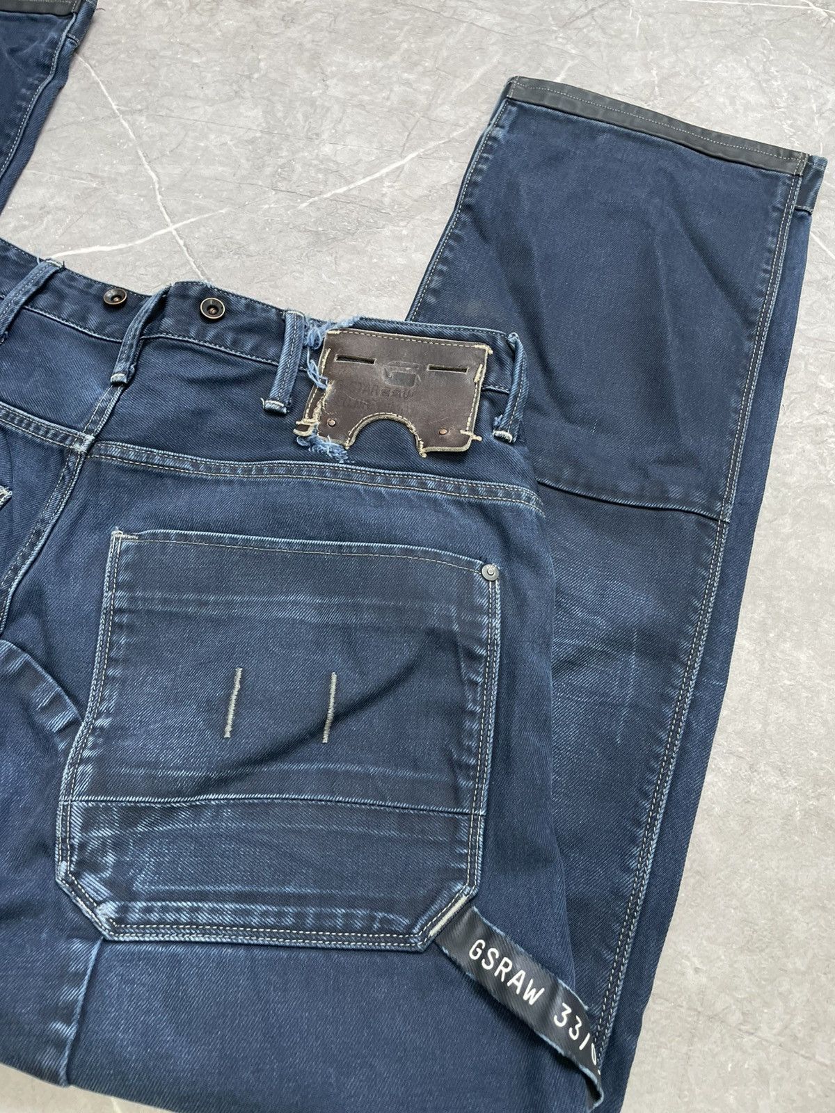 G-Star G star raw wide leg baggy double knee jeans pants y2k Size US 33 - 13 Thumbnail