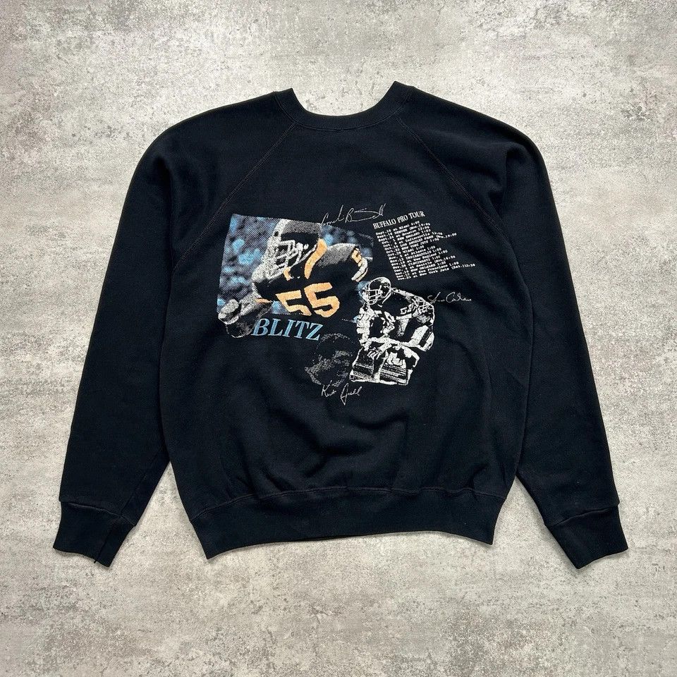 NFL × Vintage BUFFALO BILLS JIM KELLY CREWNECK SWEATSHIRT Sz M TULTEX Size US M / EU 48-50 / 2 - 2 Thumbnail