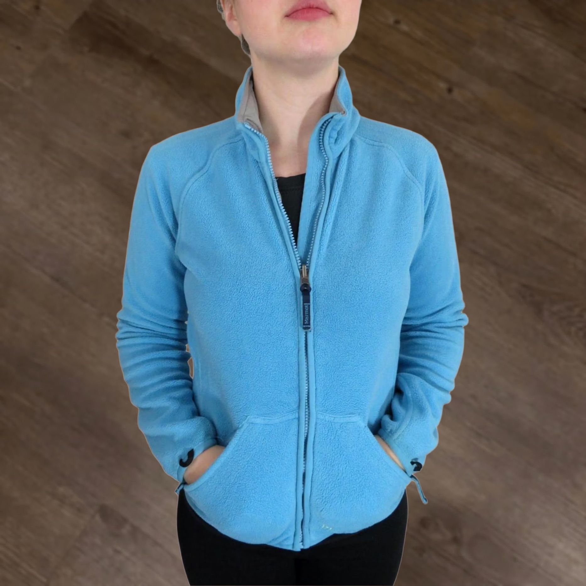 Marmot Marmot Women's Fleece Jacket Blue Full Zip Coat Hiking Size Small Windbreaker Size S / US 4 / IT 40 - 1 Thumbnail