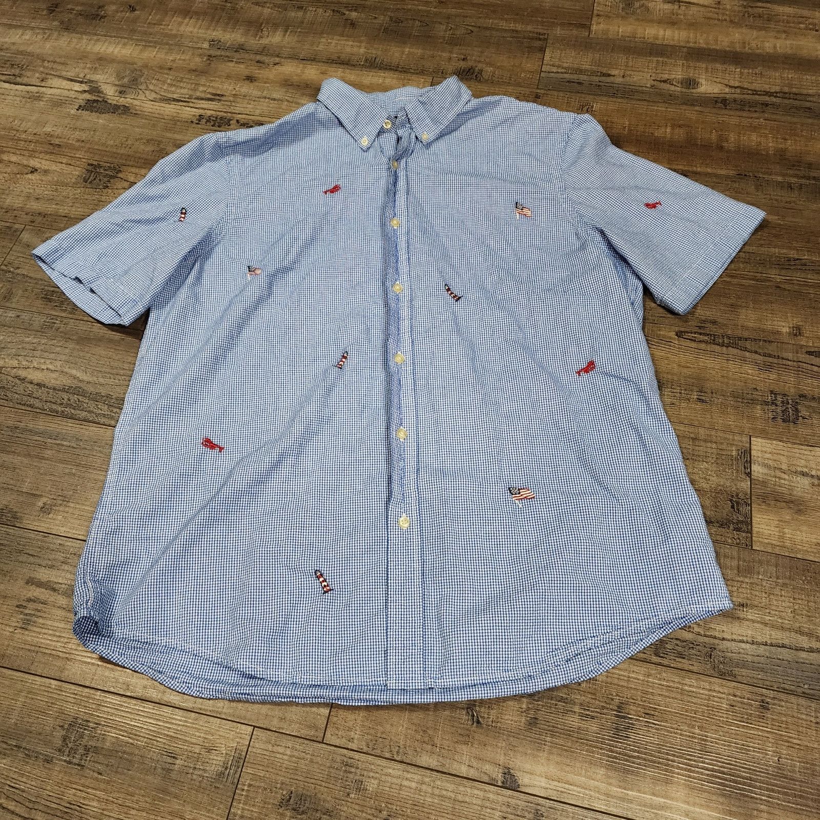 Chaps Chaps seersucker button up shirt embroidered XL 2376 Size US XL / EU 56 / 4 - 1 Thumbnail
