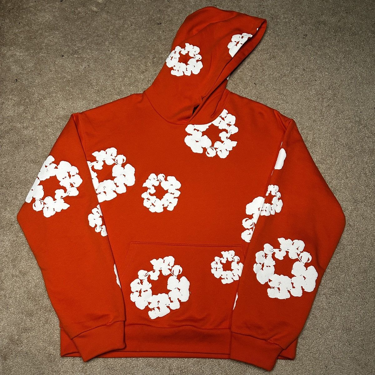 Image of Denim Tears Hoodie Orange , Men's (Size 2XL)