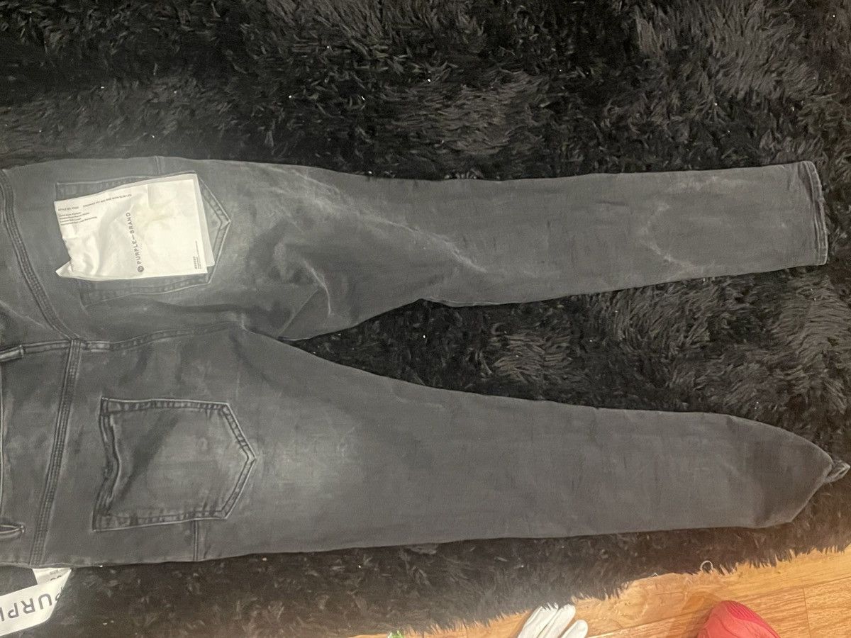 Purple Brand Black ripped purple jeans Size US 32 / EU 48 - 2 Thumbnail