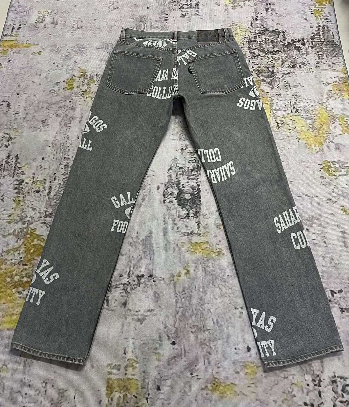 Beams Japan Japan Beams Vintage Painted Galapagos Football Jeans Size US 31 - 2 Thumbnail